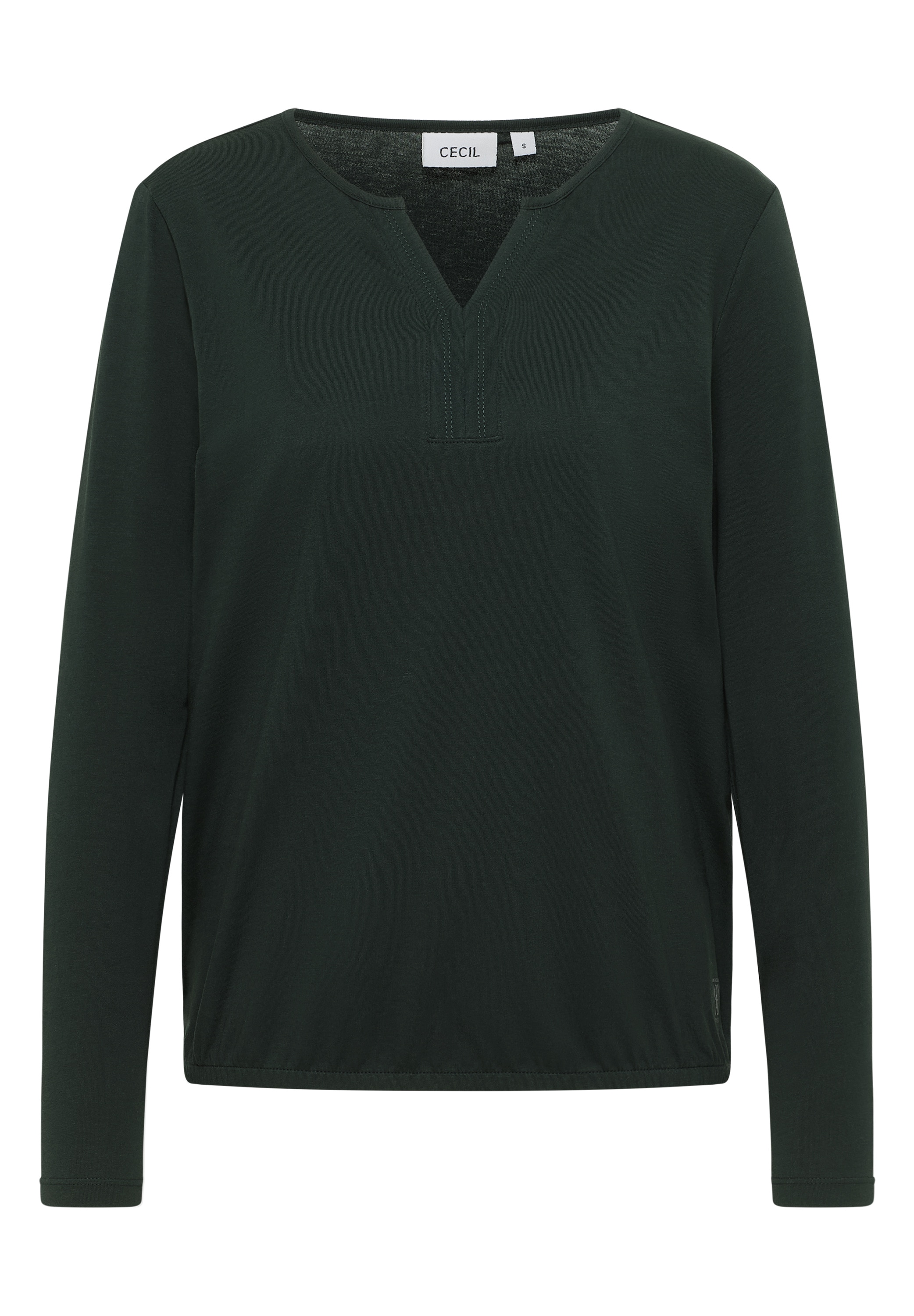 Cecil Tunikashirt, Split Neck, unifarben