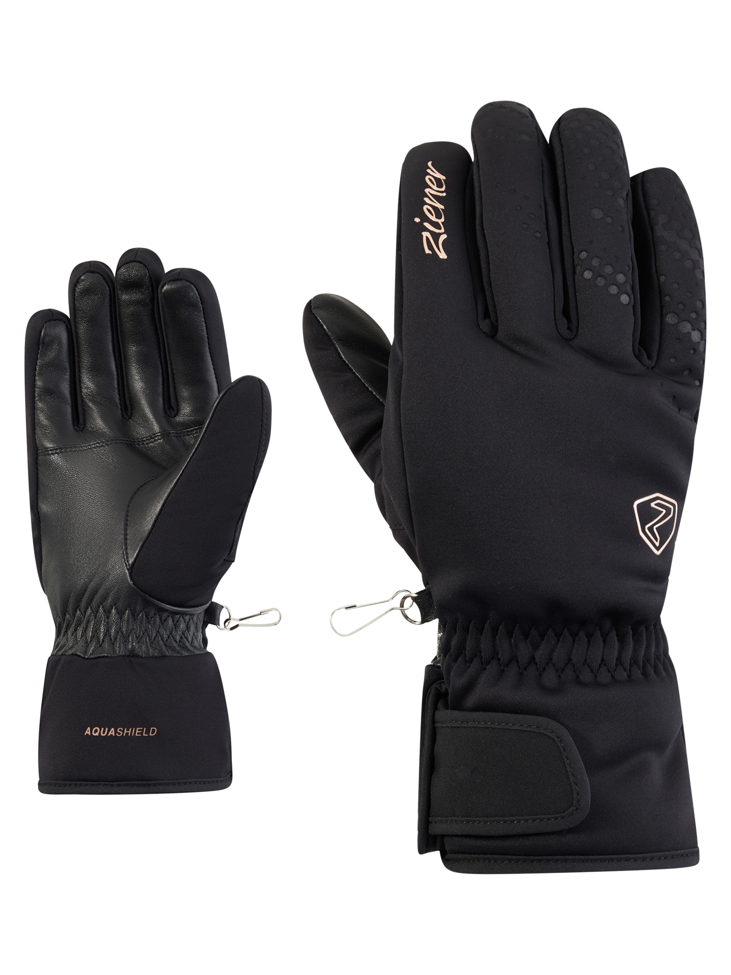 Ziener Skihandschuhe »KEHNIA-Z AQUASHIELD® PrimaLoft® DAMEN« wasser- und winddicht, atmungsaktiv, extra warm, Lederinnenhand, weich