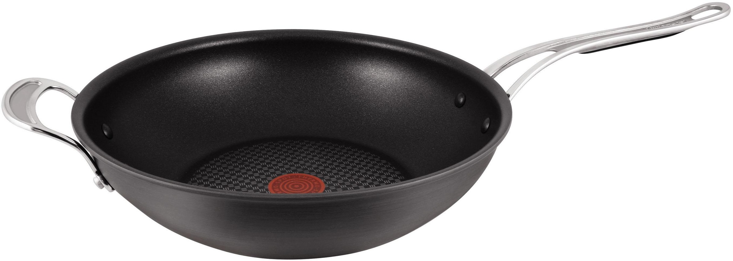 Tefal Wok »Tefal by Jamie Oliver Premium«, Aluminiumguss, (1 tlg.), E21188, Ø 30 cm, Aluminiumguss, Tefal Titanium Antihaft-Versiegelung, Thermo-Signal Temperaturindikator, fettarmes Braten