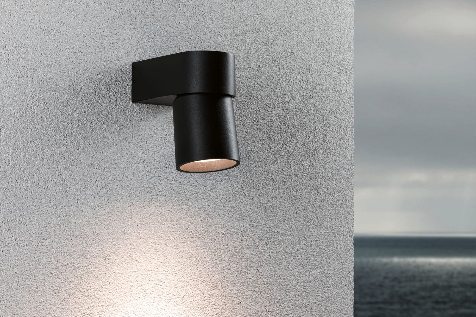Paulmann LED Außen-Wandleuchte »Kimu IP44 80mm 3000K 8W 500lm 230V 70° Anthrazit Aluminium«, 1 flammig