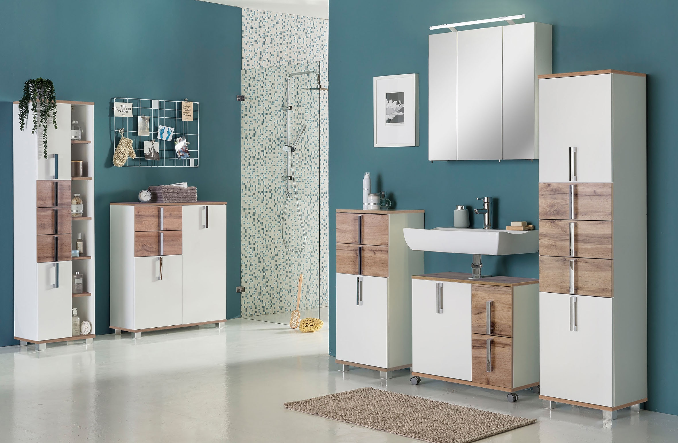 Schildmeyer Hochschrank »Kampen made in Germany« Höhe 163,7 cm, mit Metallgriffen, Türen mit Soft-Close-Funktion