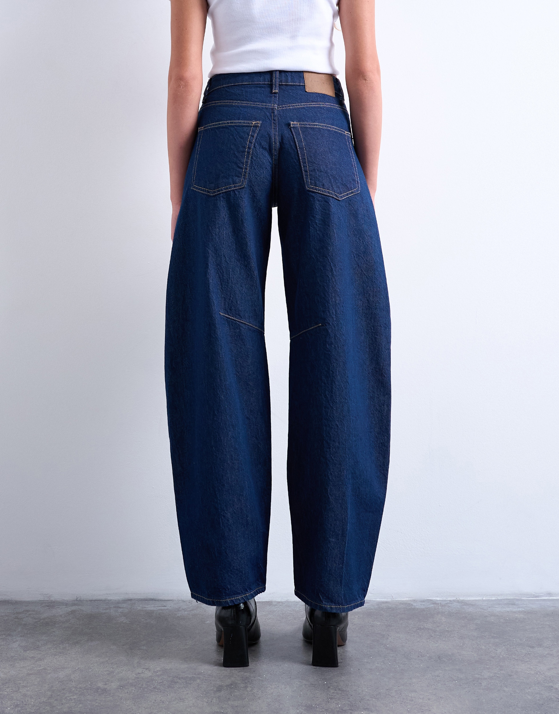 TOPSHOP Weite Jeans »TSBARREL HR DENIM JEANS DB NOOS« Baumwolle, Barrel Fit, high waist