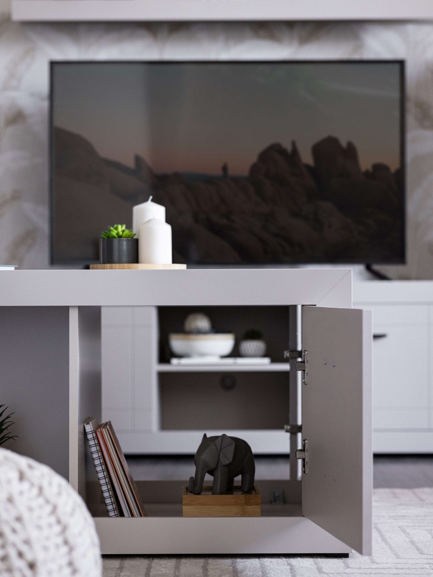 Home affaire Couchtisch »Warwick, Wohnzimmertisch, Sofatisch, Beistelltisch, Kaffeetisch« Eleganter Couchtisch in Kaschmir mit viel Stauraum, Heißfolienprägung