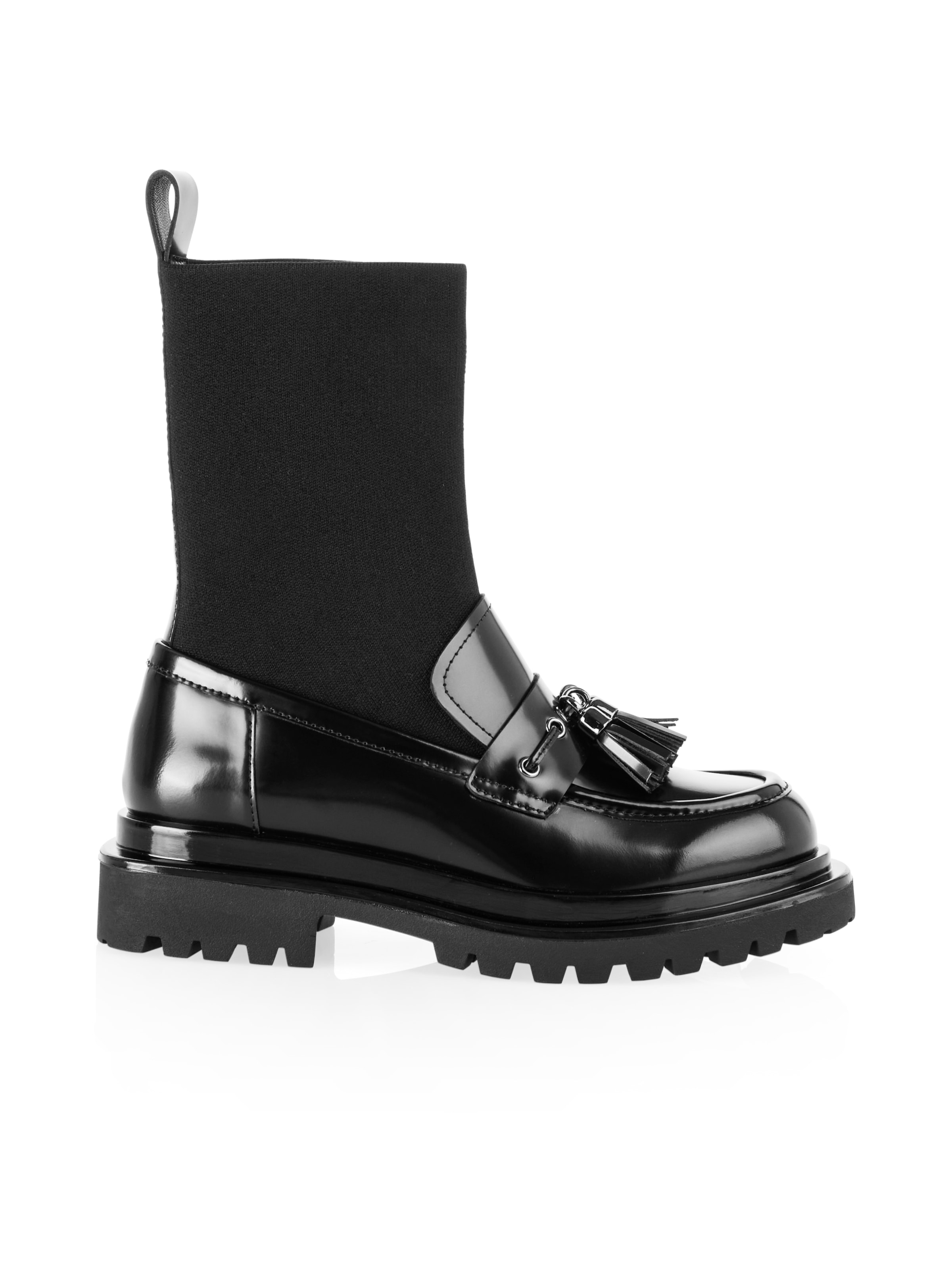 Marc Cain Stiefelette »Collections Feminine Rigour«, Plateauboot, Schlupfstiefel mit Zierquaste