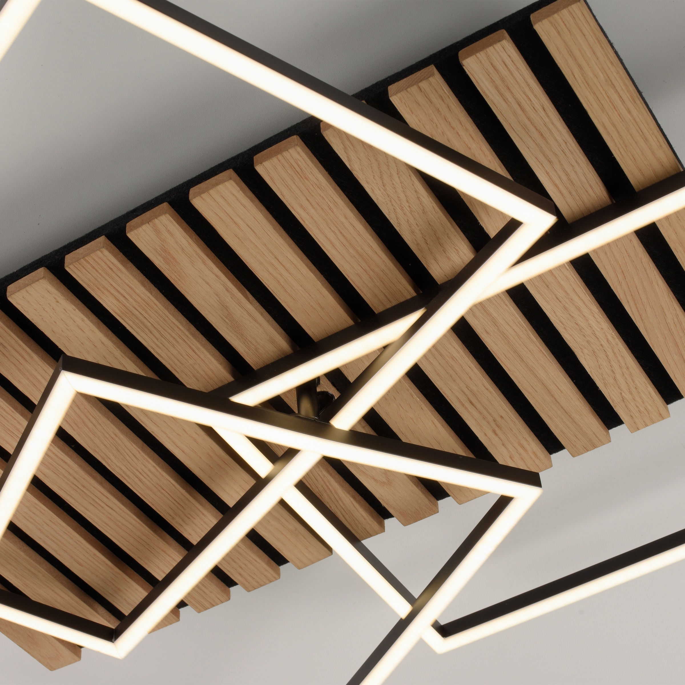 andas Deckenleuchte »Unnestad Akustikpaneele«, 1 flammig, Leuchtmittel LED-Board | LED fest integriert, Frame schwenkbar, Holz, Akustik, Paneele