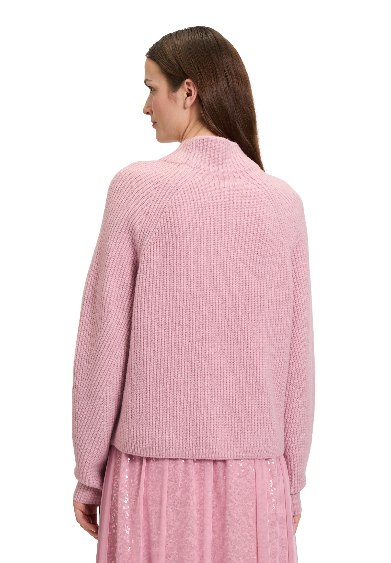 Betty&Co Rundhalspullover »Grobstrick-Pullover mit hohem Kragen«
