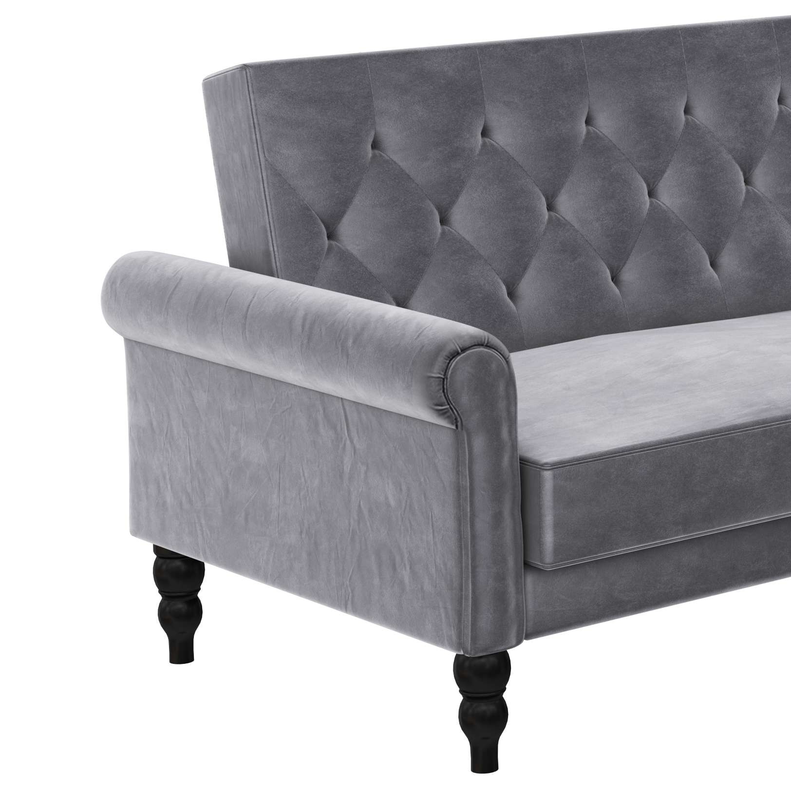 Dorel Home 3-Sitzer »Tyne«, Schlafsofa 222 cm, Bettfunktion (110/190cm), pflegeleichter Velours