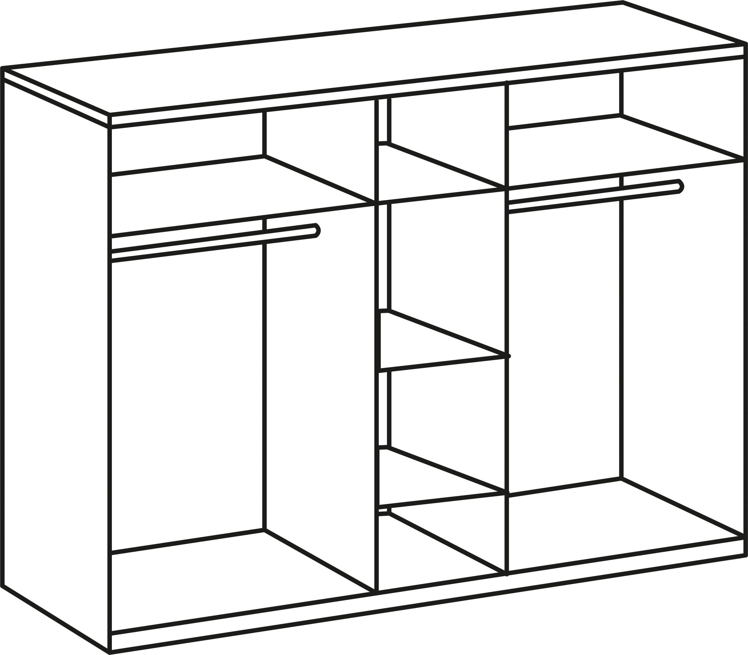 Fresh To Go Schwebetürenschrank »Level«, bei OTTO kaufen mit jeweils einer Glastür