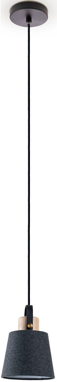 Paco Home Pendelleuchte »MARTA«, Leuchtmittel E27 | ohne Leuchtmittel, Wohnzimmer Esszimmer Industrial Design E27 Stoffschirm 1,5m Kabel
