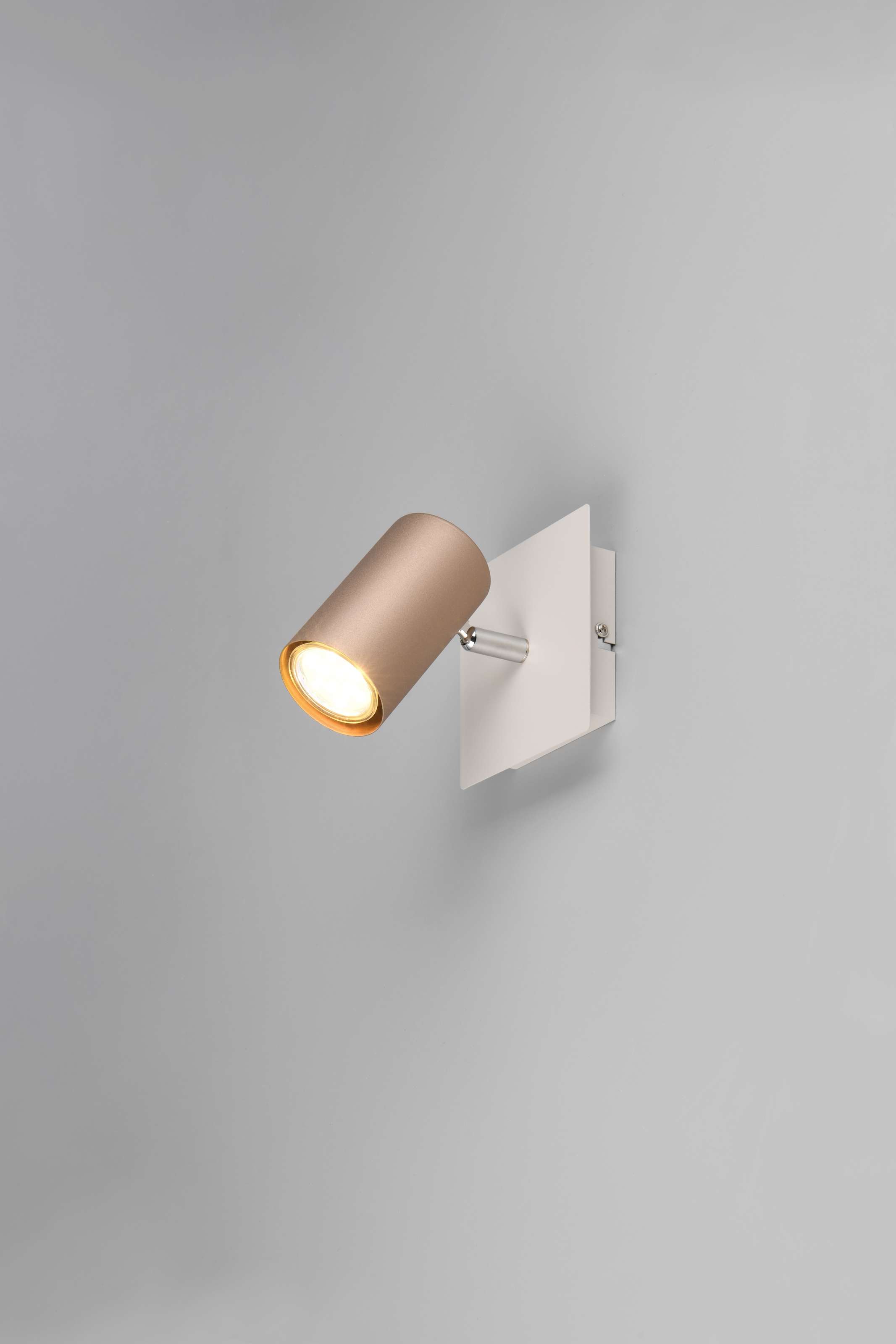 TRIO Leuchten Deckenstrahler »MARLEY, GU10 Deckenspot 1-flammig, exkl 1x GU10 max 25W, Wandspot« GU10 1 Stk. warmweiß - kaltweiß flexibel verstellbarer Spot für Wand oder Decke, in coffee + warm grey