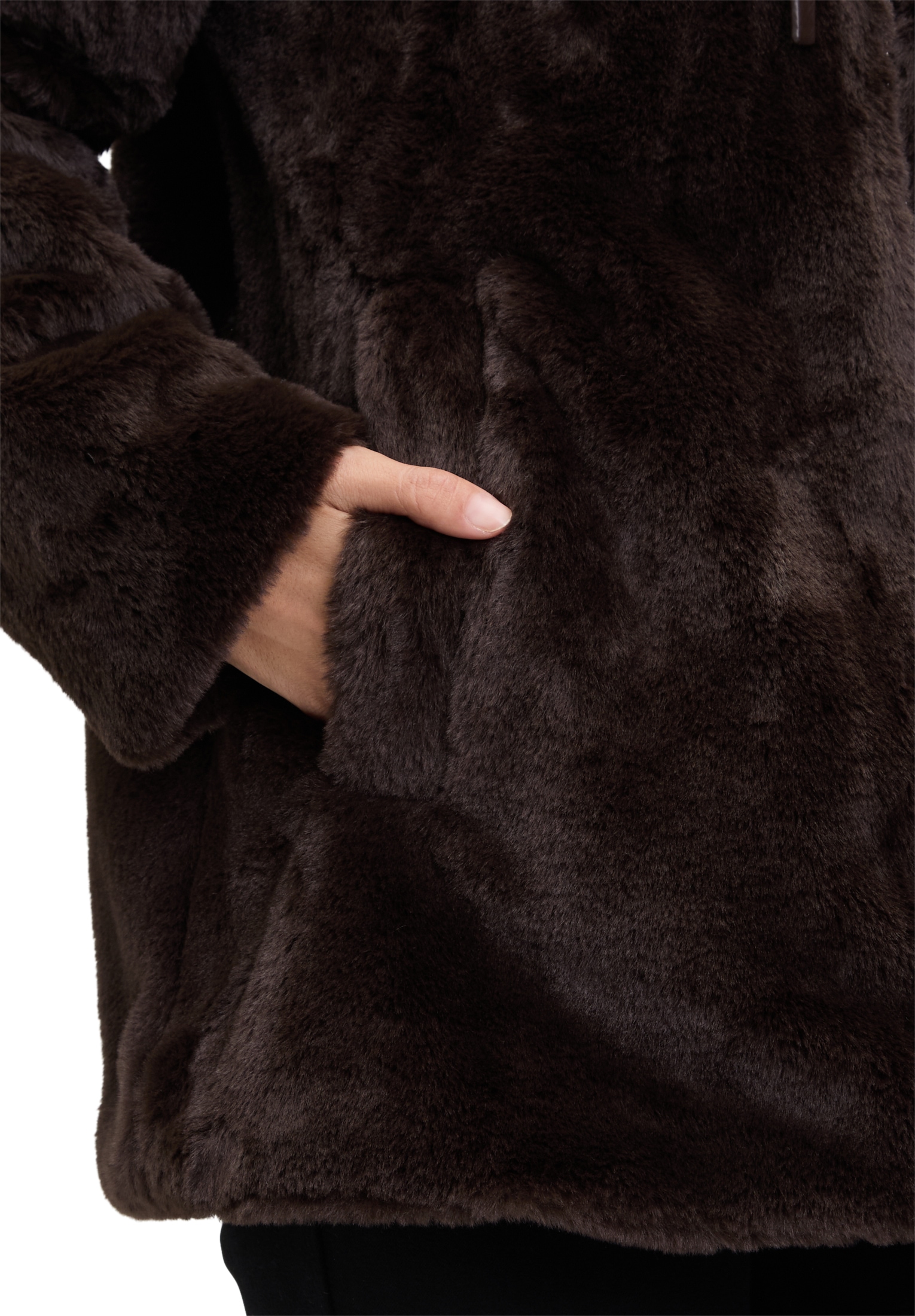 Betty Barclay Plüschjacke »Plüschjacke mit Kapuze«