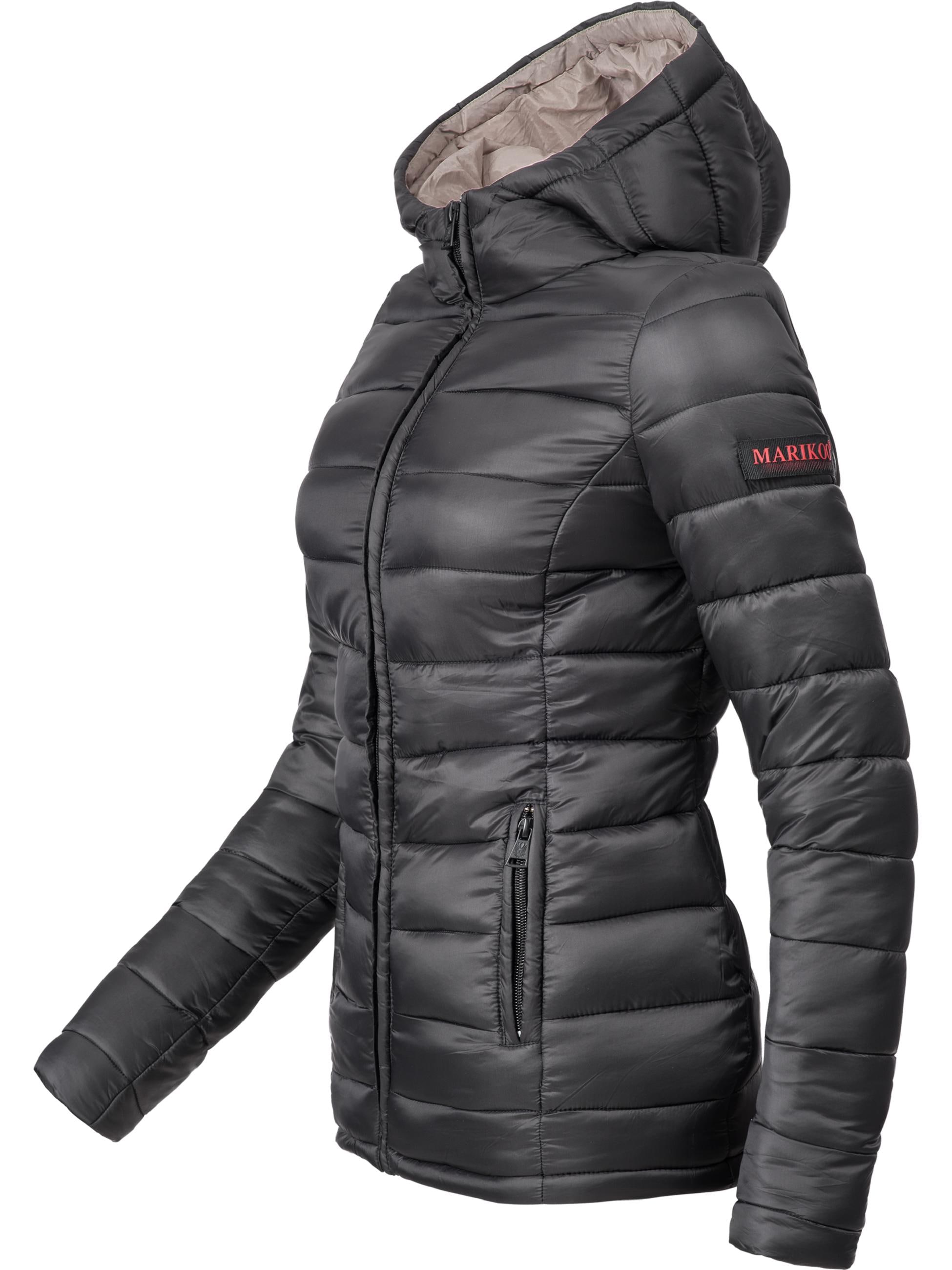 Marikoo Steppjacke »Steppjacke Lucy«, mit Kapuze, modische Damen Übergangsjacke mit großer Kapuze