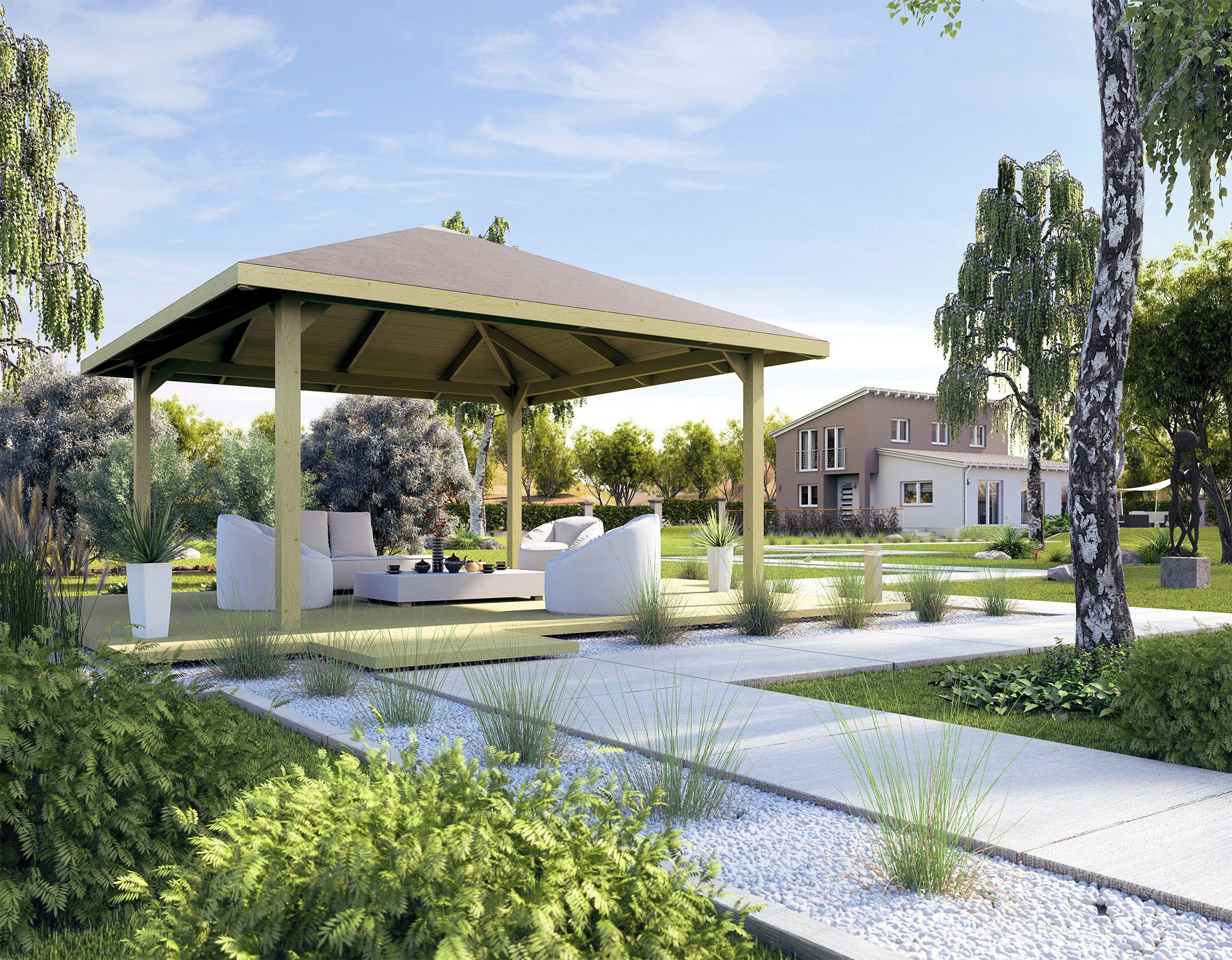 weka Pavillon »Gartenoase 651 A Gr.2«, 19 mm Massivholzdach