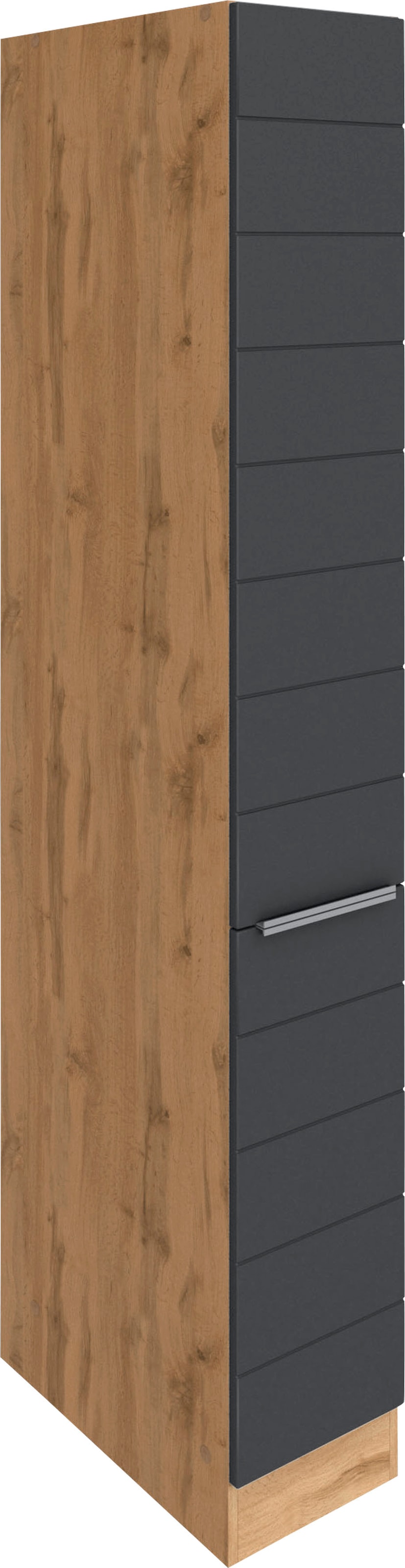 KOCHSTATION Apothekerschrank »KS-Luhe«, 30 cm breit, hochwertige MDF-Fronten mit waagerechter Lisene