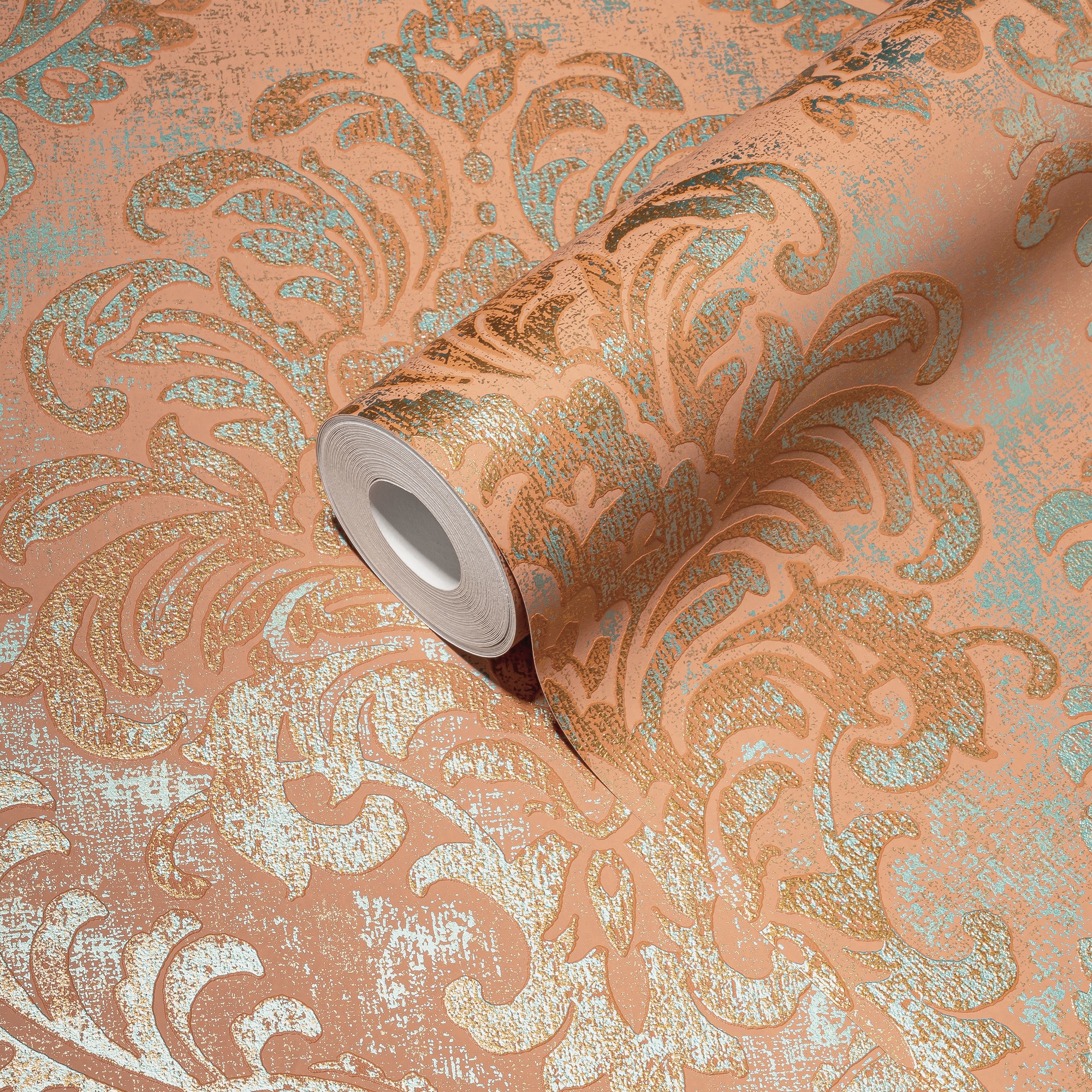 living walls Vliestapete »Metropolitan Stories. Travel Styles. Ornament-Tapete« Metall-Effekte | gemustert | metallic strukturiert Tapete Klassisch Elegant Barock Vintage-Optik Shabby Chic Tapeten Flur