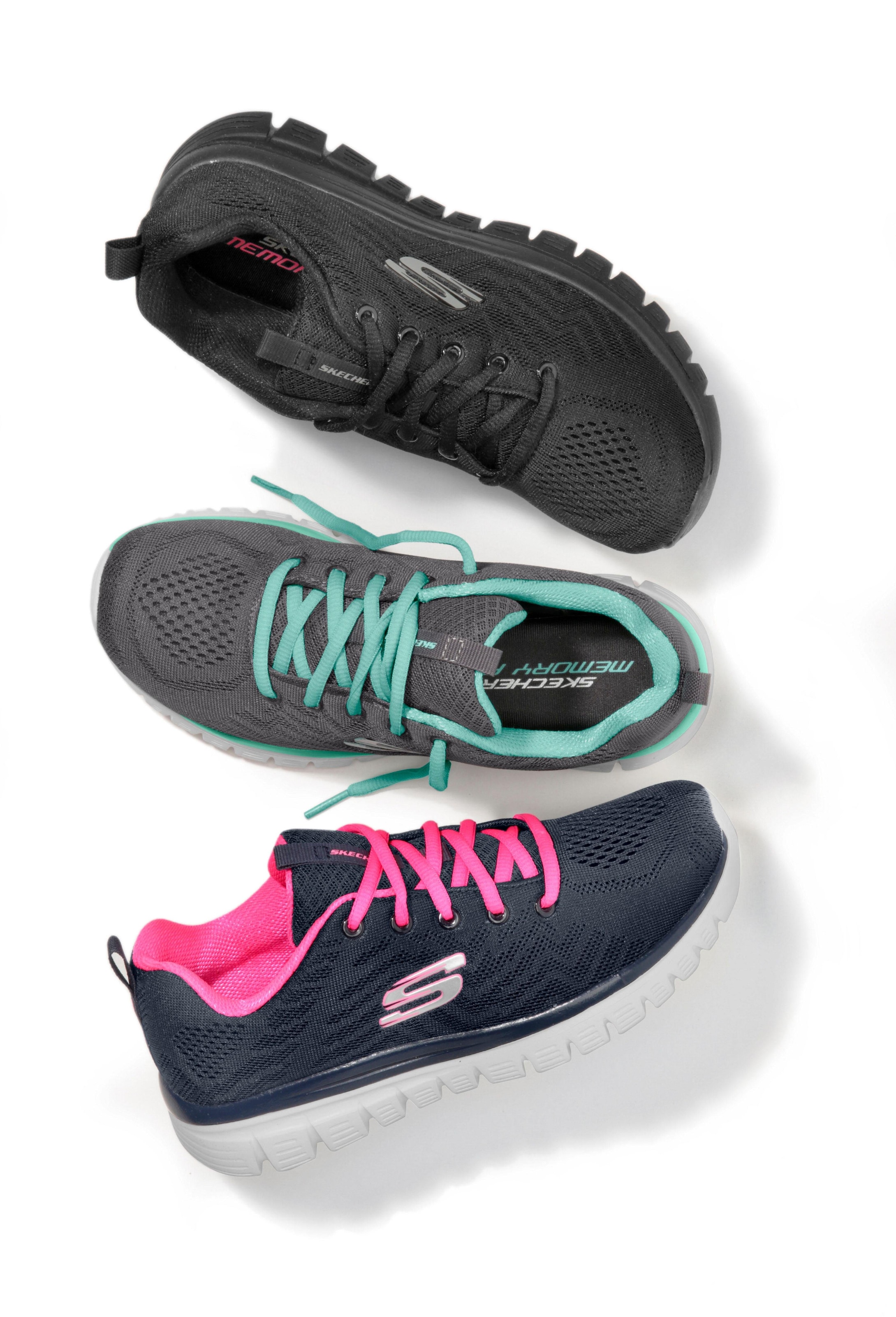 Skechers Sneaker »Graceful - Get Connected«, Freizeitschuh, Halbschuh, Schnürschuh mit Memory Foam