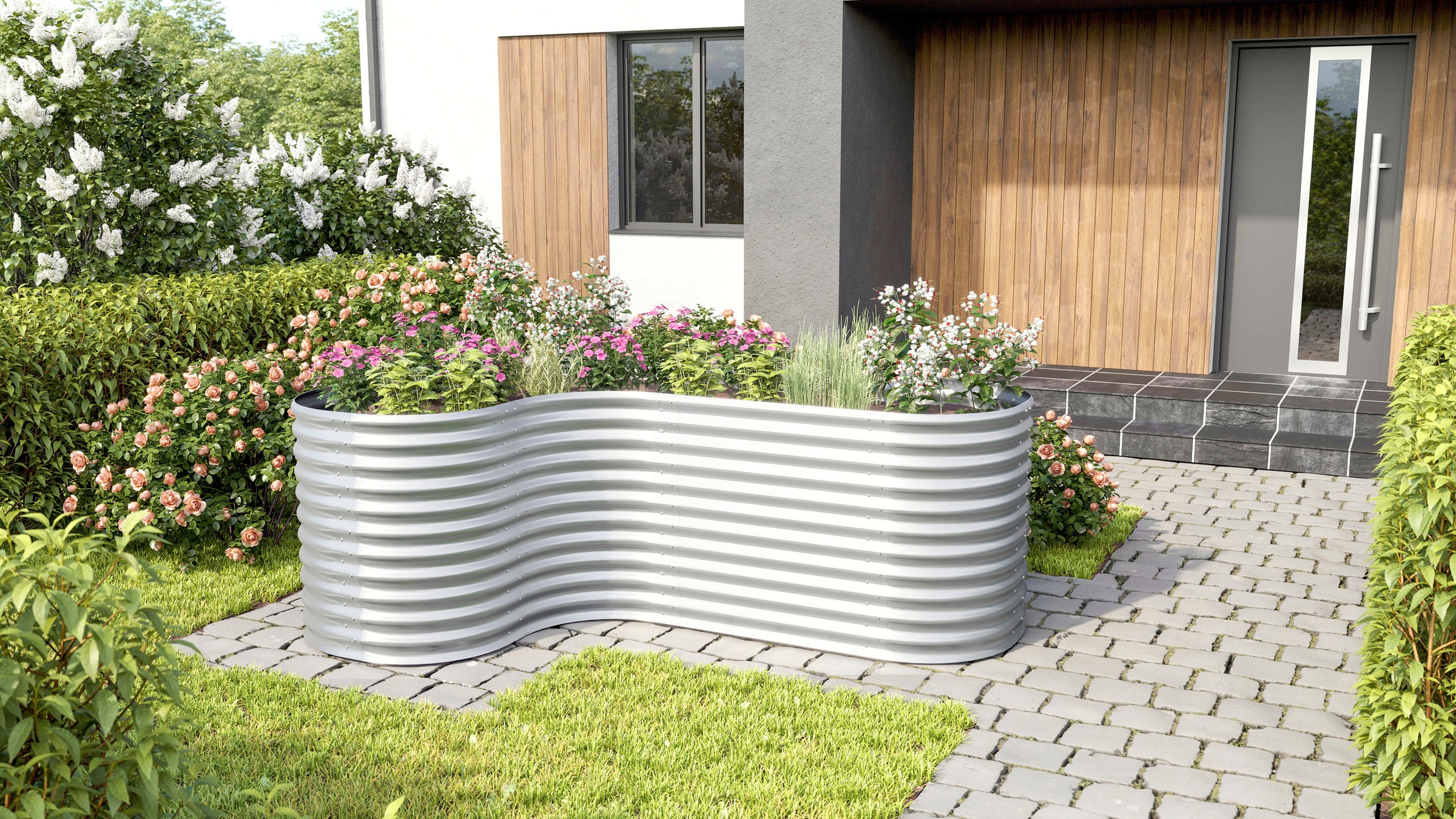 Vitavia Hochbeet »Erweiterung Curve 858«, BxTxH: 80x80x86 cm
