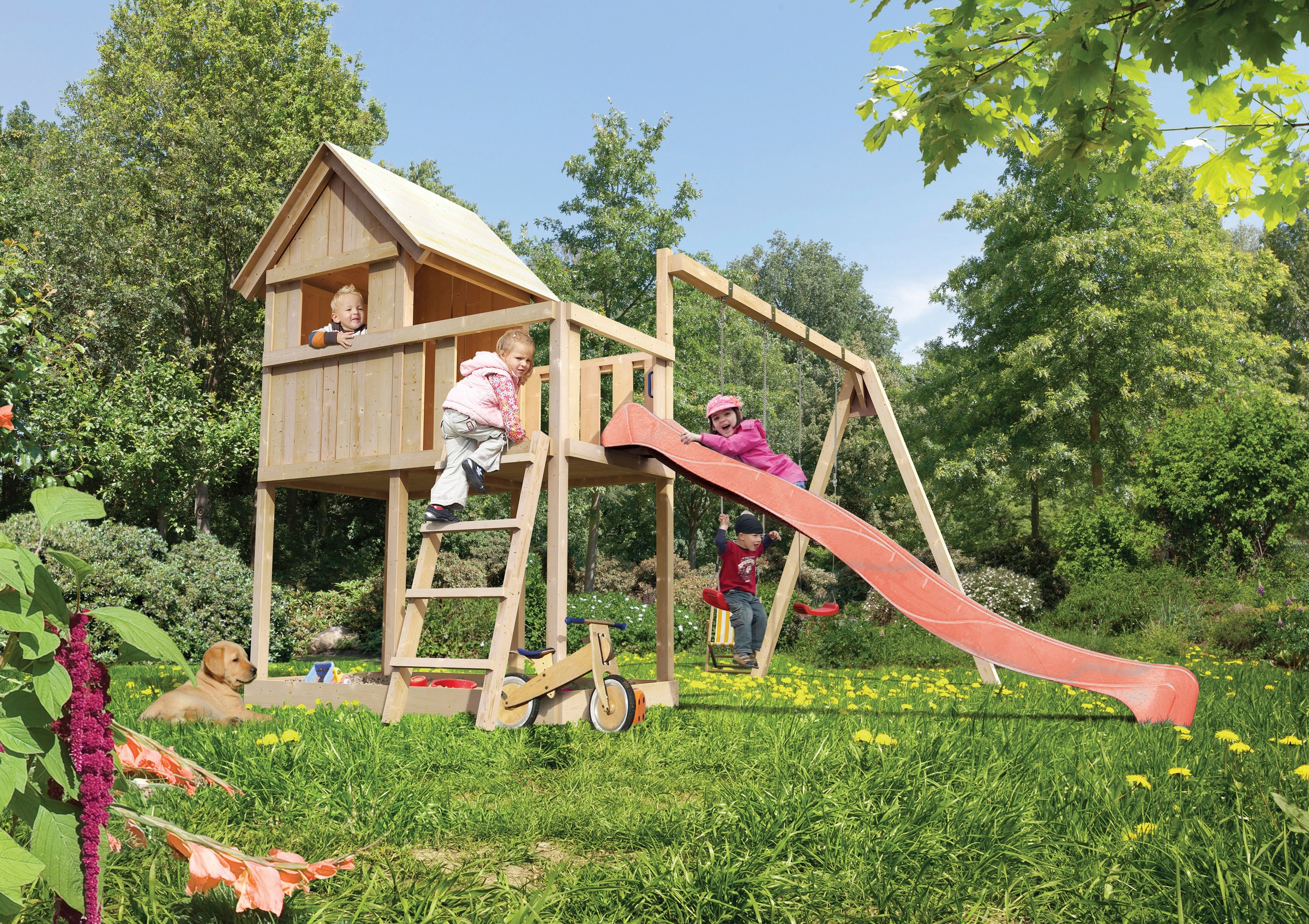 ABUKI Spielturm »Finni«, BxTxH: 347x264x291 cm