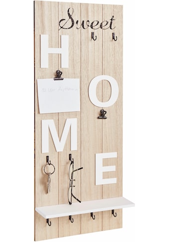Home affaire Garderobenpaneel »Sweet Home«, Höhe 70 cm kaufen