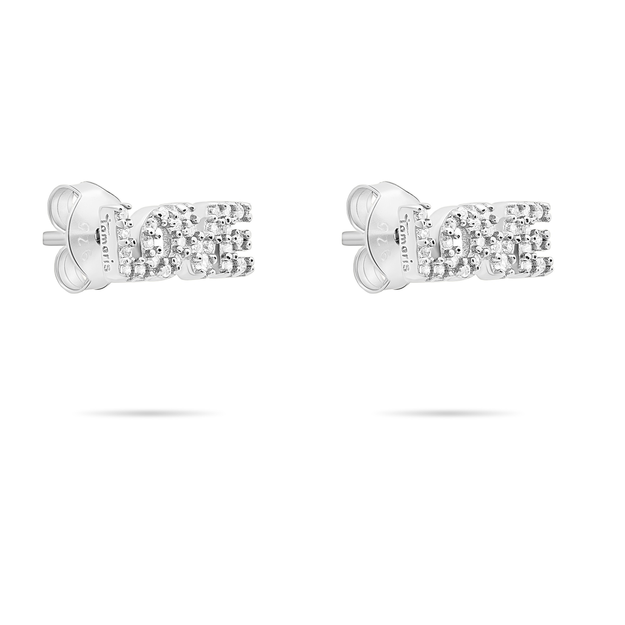 Tamaris Paar Ohrstecker »Schmuck Geschenk Silber 925 Ohrstecker Love Letters« mit Zirkonia (synth.)