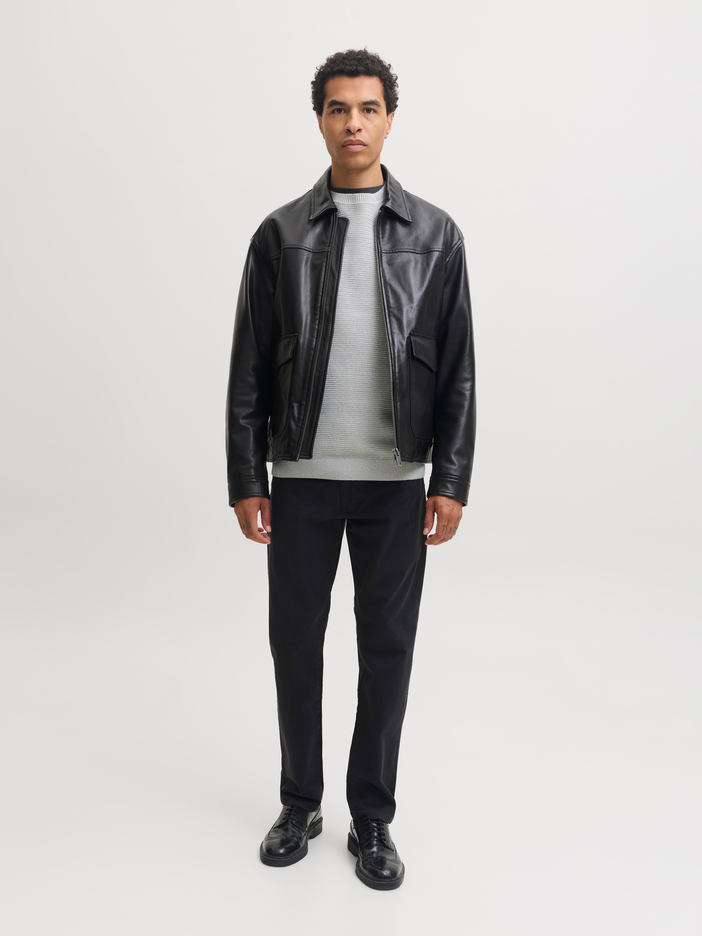 Jack & Jones Rundhalspullover »JPRBLURILEY KNIT CREW NECK LS SN« Baumwolle, regular fit