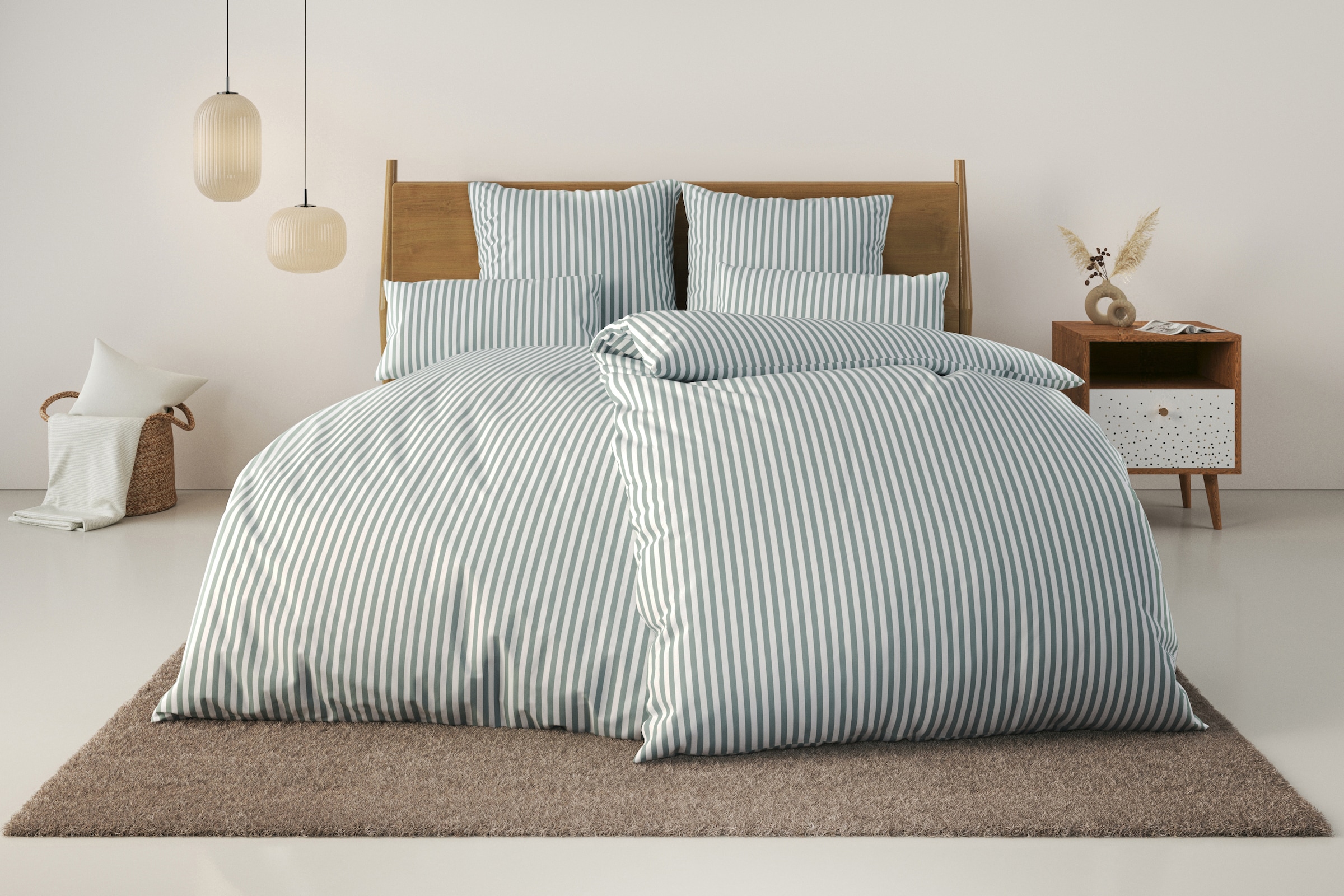 LeGer Home by Lena Gercke Bettwäsche »Linnea«, aus 100% Baumwolle, Streifendesign