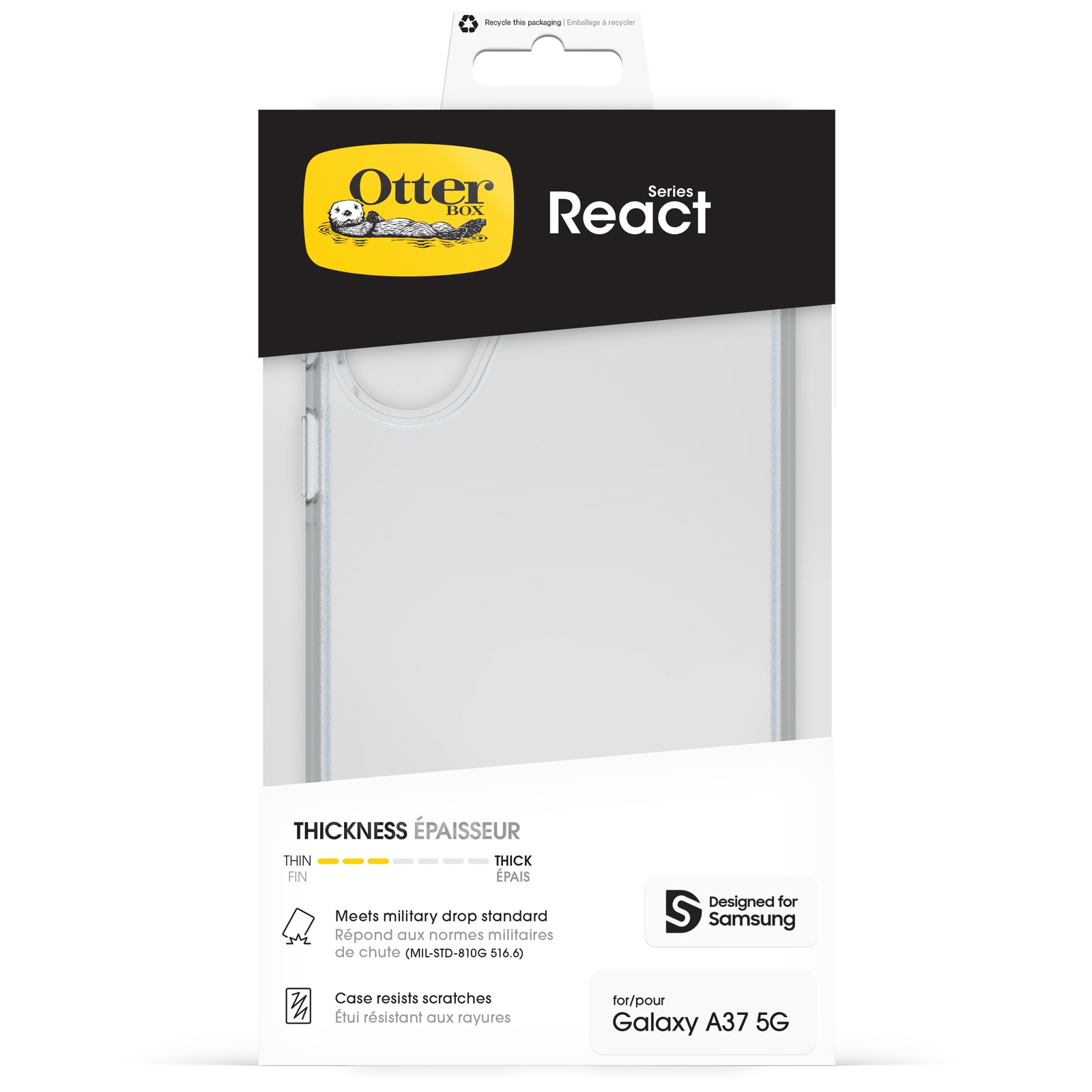 Otterbox Handyhülle »React Series für Samsung Galaxy A37 5G« Smartphones Backcover, Schutzhülle, Handyschutzhülle, Case, Schutzcase, stoßfest