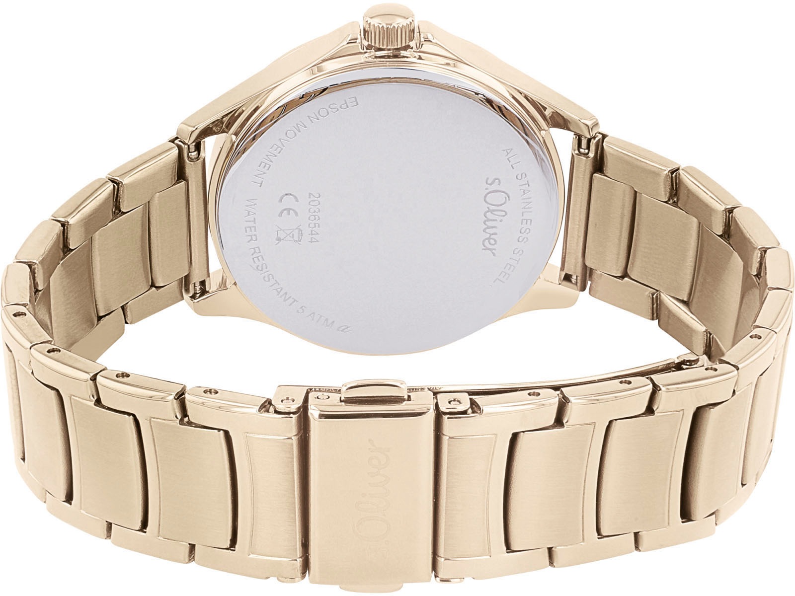 s.Oliver Quarzuhr, Armbanduhr, Damenuhr, Edelstahlarmband, analog