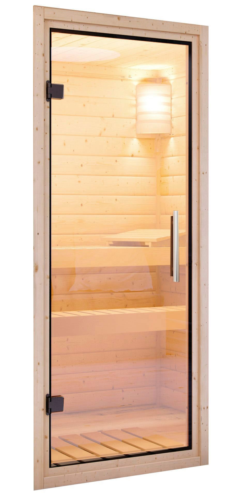 Karibu Sauna »Larin« Set,  Ofen 9 KW externe Strg easy