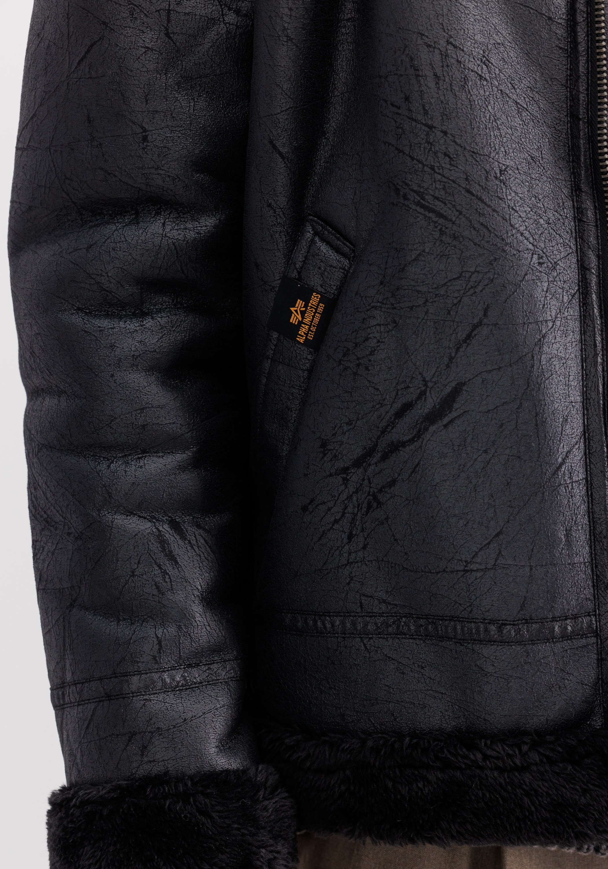 Alpha Industries Lederjacke »Alpha Industries Men - Bomber Jackets B-3 Faux Leather«