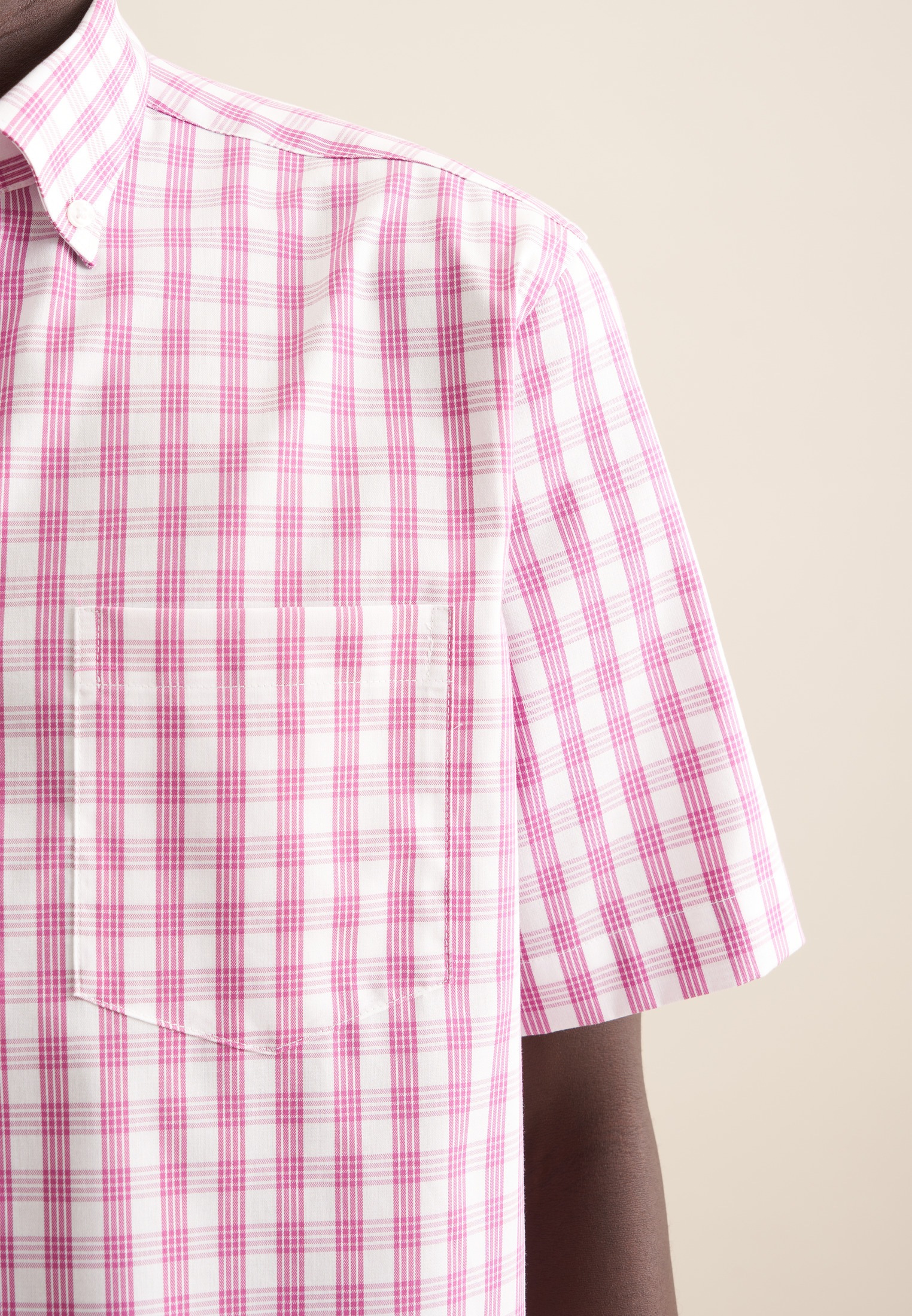 seidensticker Businesshemd »Regular« Regular 1/2 Button-Down-Kragen Karo