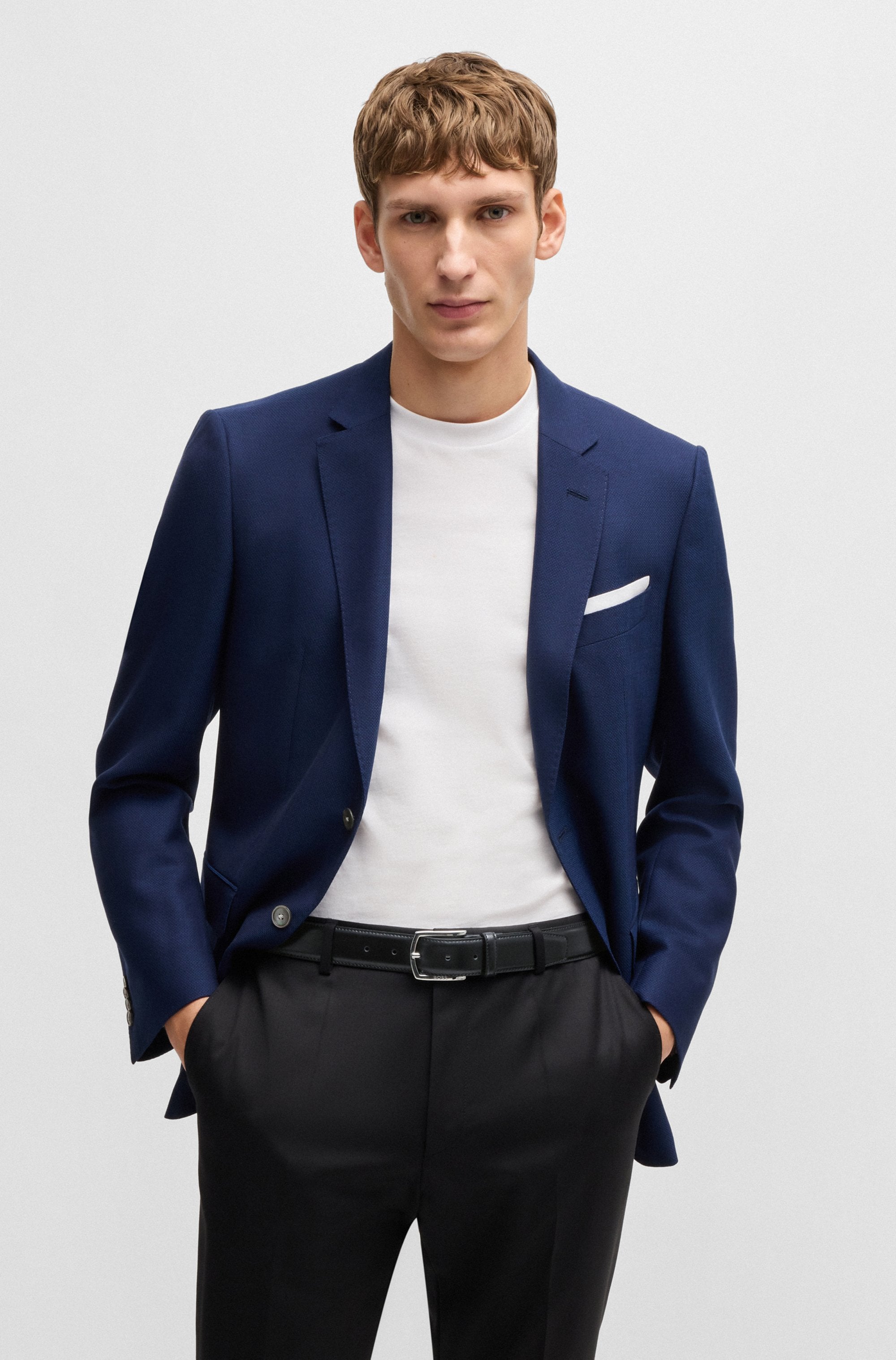 BOSS Ledergürtel »Claus-Tx-St_Sz35« mit Logo-Gravur am Verschluss