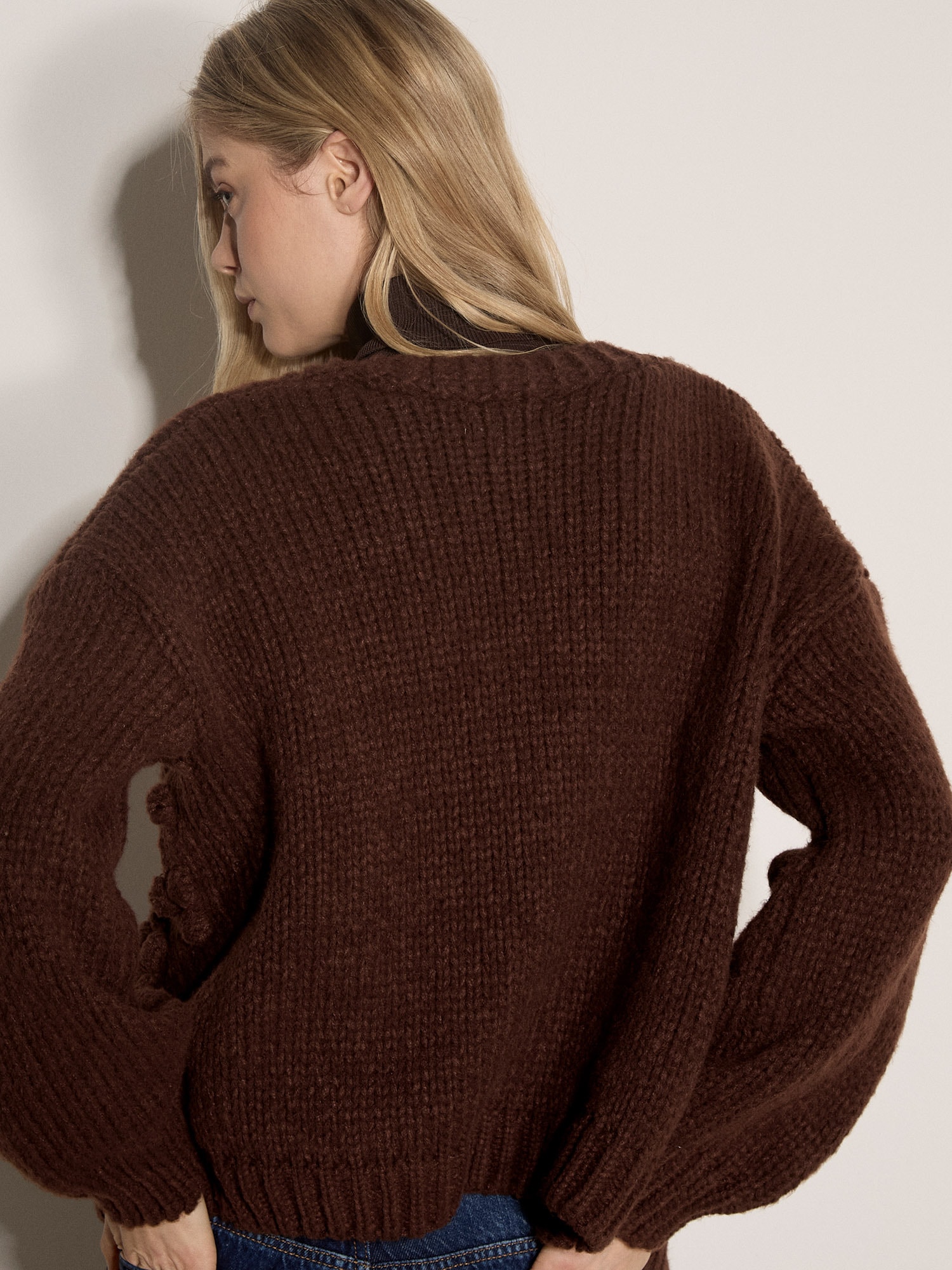 Apricot Cardigan »Cardigan mit Rosenapplikation« mit Häkelverzierung