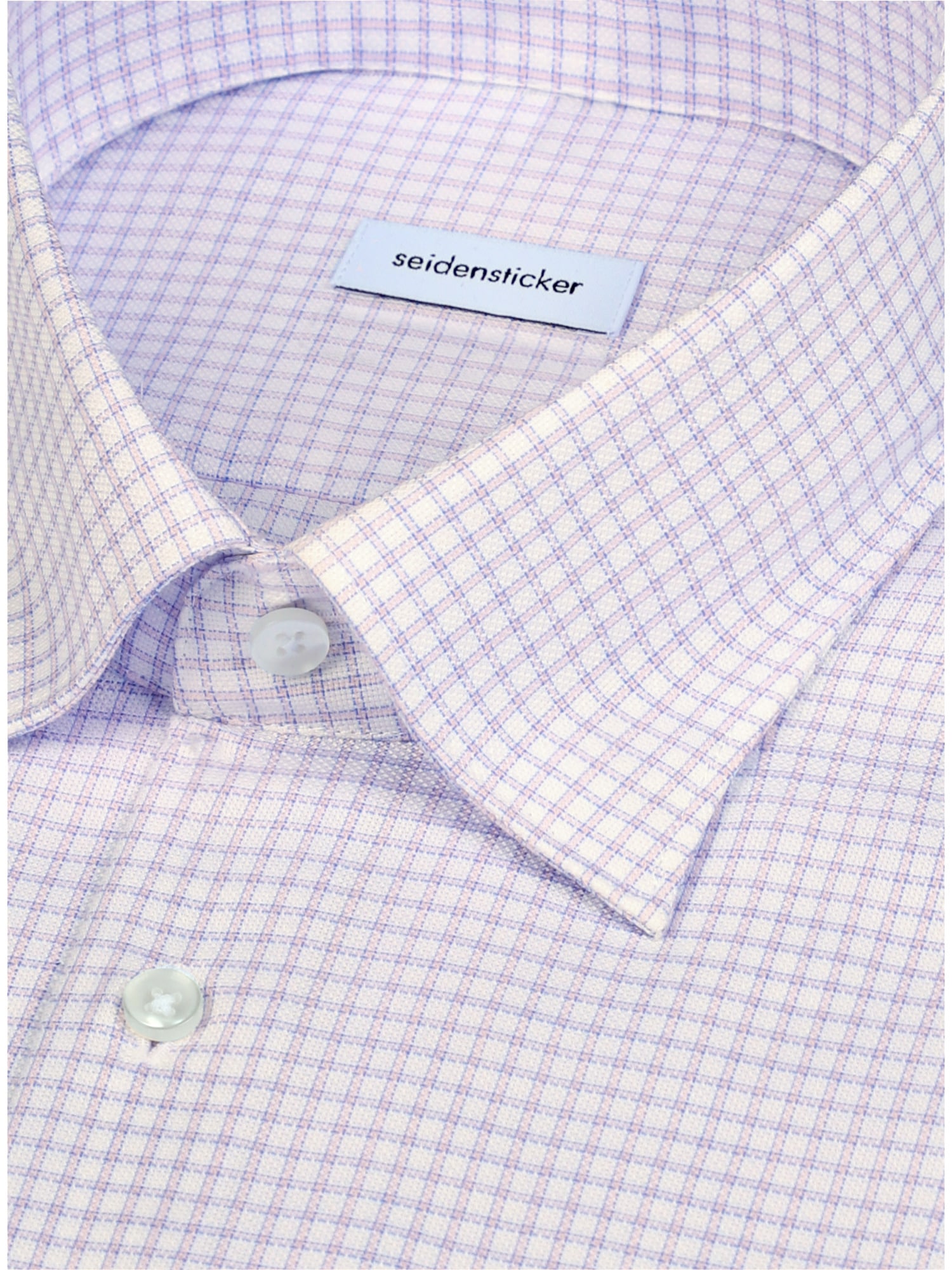 seidensticker Businesshemd »Schwarze Rose« Comfort 1/2 Covered-Button-Down-Kragen Karo