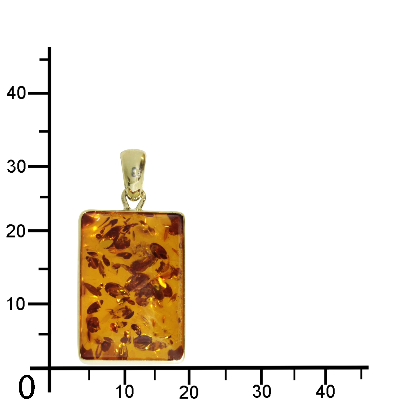 OSTSEE-SCHMUCK Kettenanhänger »- Classic 22x15 - Gold 333/000 - Bernstein«