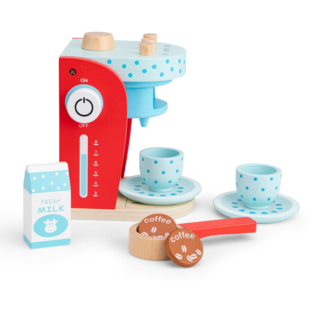 New Classic Toys® Kinder-Kaffeemaschine »Holzspielzeug, Bon Appetit - Kaffeemaschine blau-weiß«