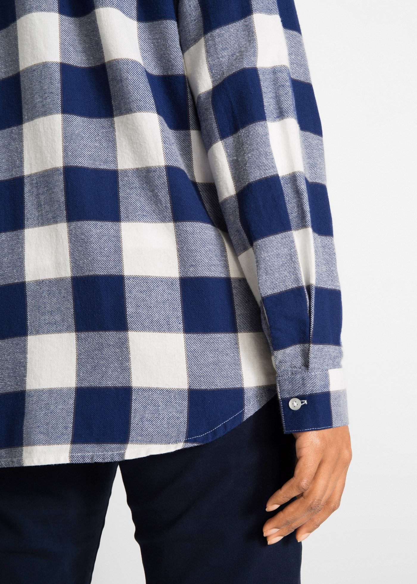 bonprix Flanellhemd »Flanellhemd« mit Karo Muster, Hemblusenkragen und Knopfleiste