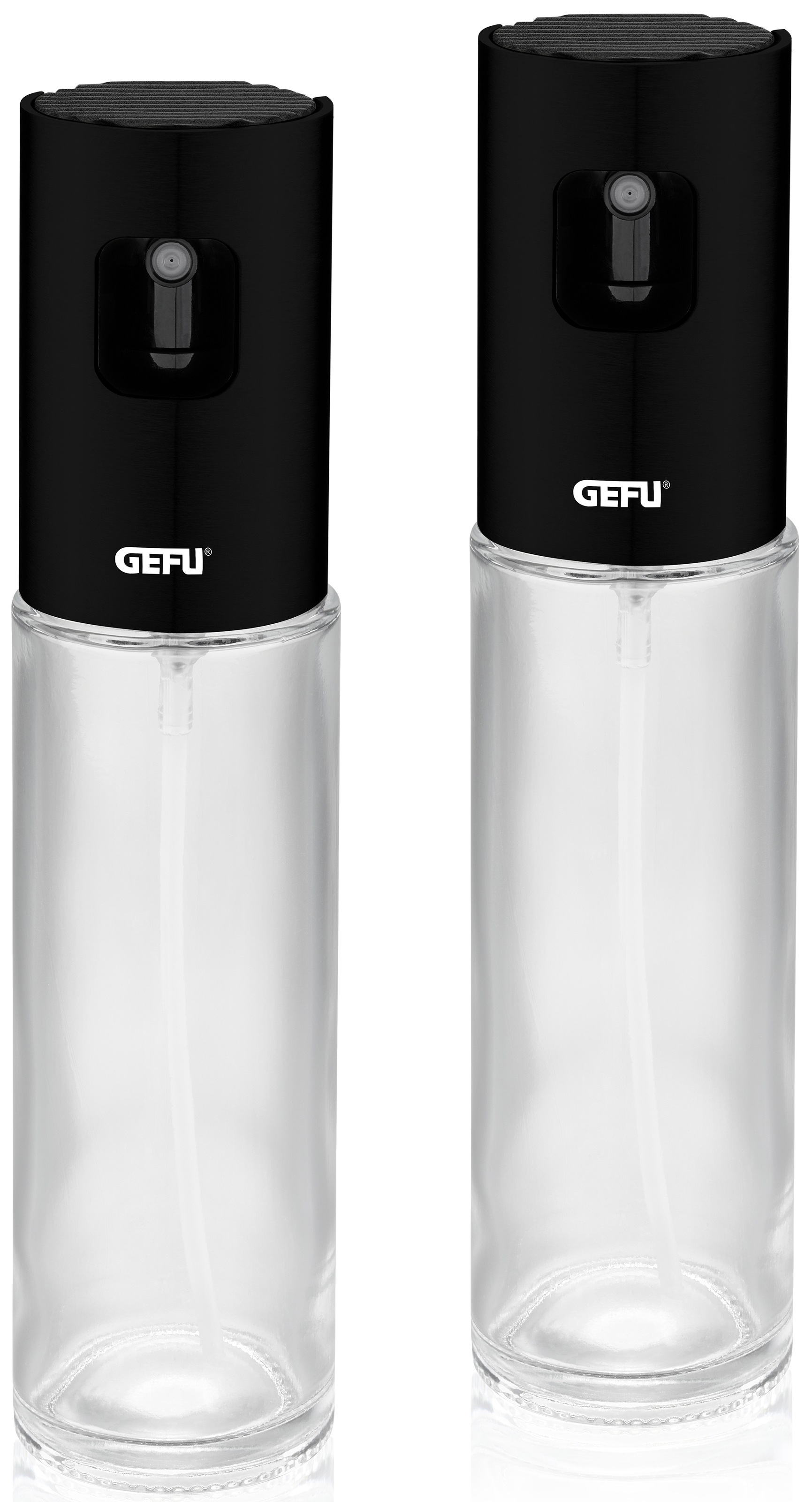 GEFU Ölspender »Öl & Essig-Sprüher NEVA, 2er Set« mit 2-in-1 Sprühkopf, für feinen Sprühnebel oder gleichmäßigen Strahl