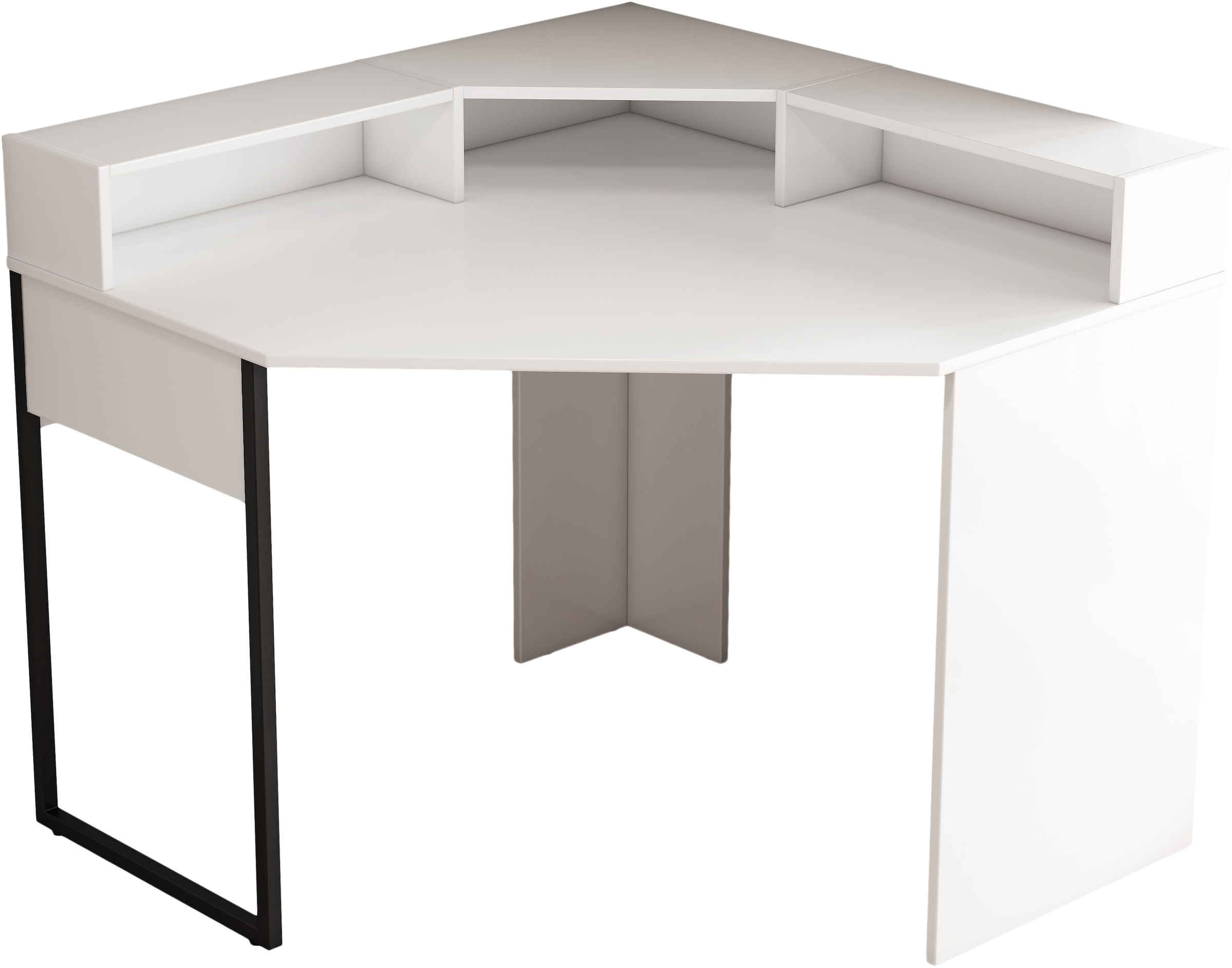 OTTO home Eckschreibtisch »Moid« Set,  mit Schreibtischaufsatz, modernes Design, B. 100 cm