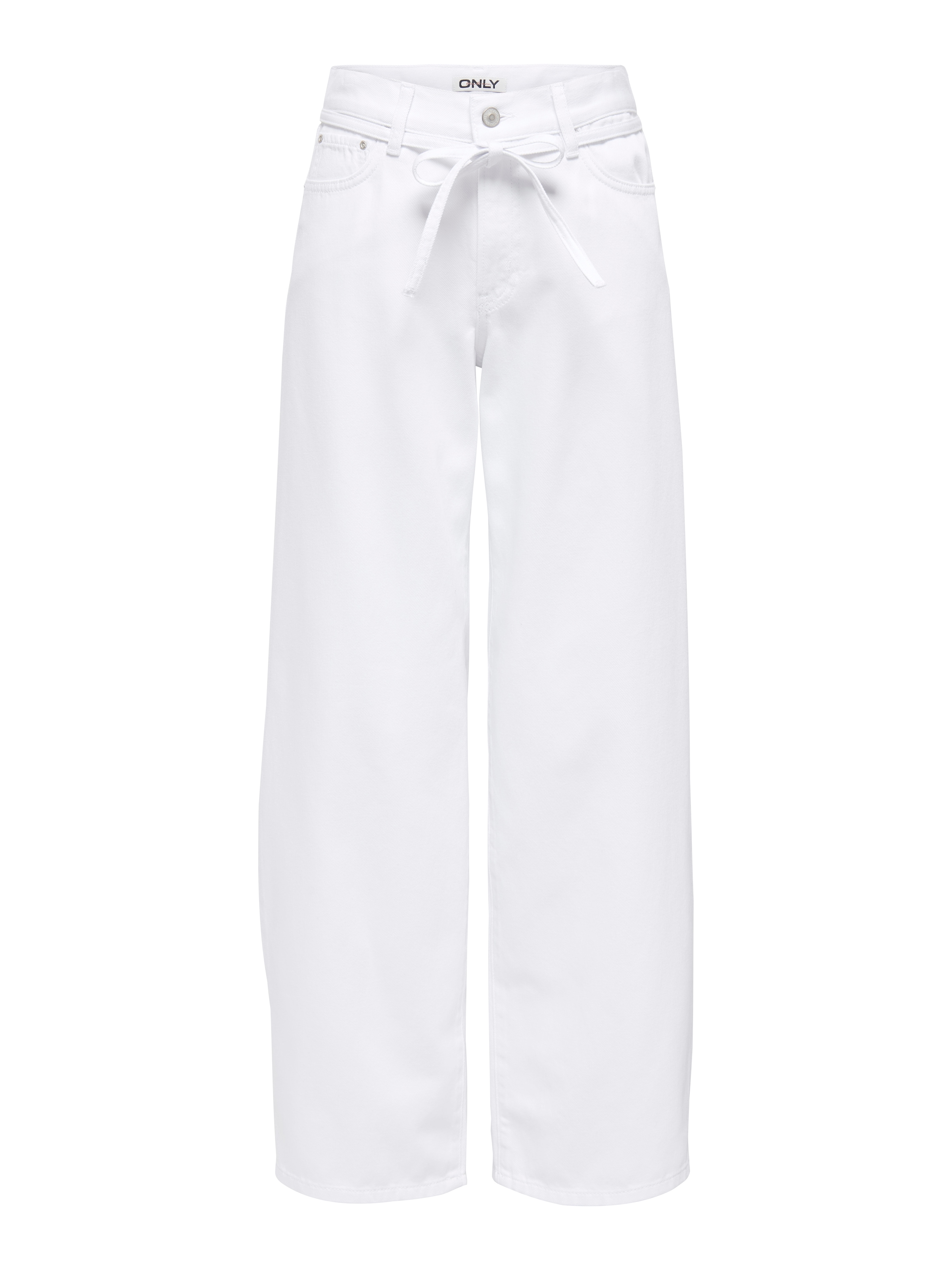 ONLY Straight-Jeans »ONLGIANNA MW STRAIGHT DOT211 DNM NOOS« mit Bindegürtel