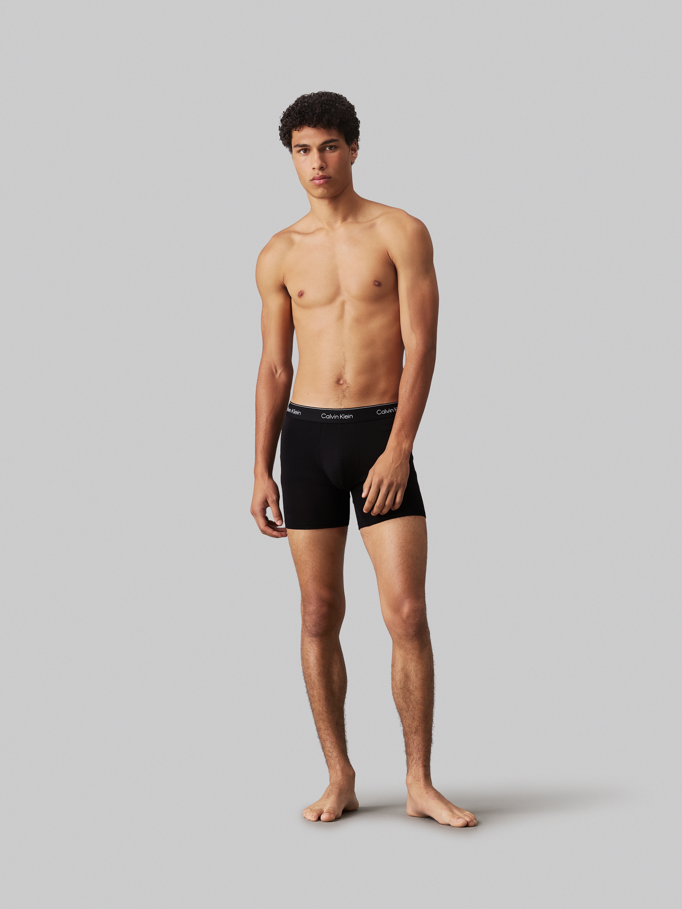 Calvin Klein Underwear Boxer »BOXER BRIEF 3PK«, (Packung, 3 St.), mit längerem Bein, Logo-Elastikbund (3 Stück)