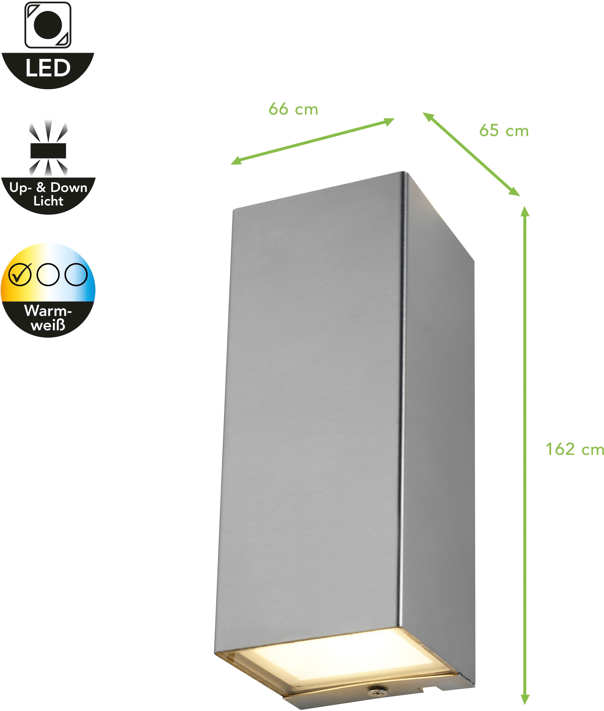 ECO-LIGHT Außen-Wandleuchte »LUCA«, Leuchtmittel LED-Modul | LED fest integriert