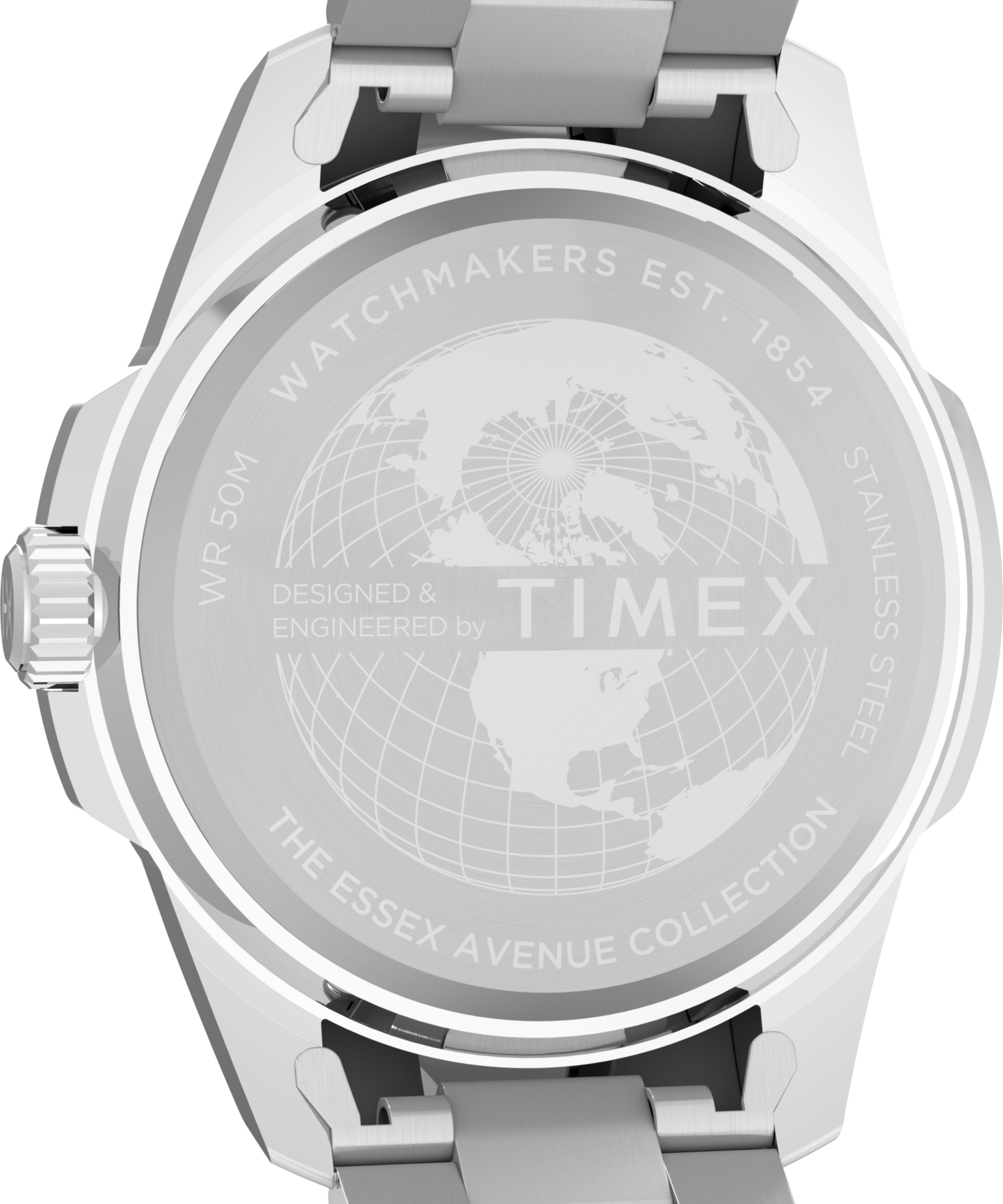 Timex Quarzuhr »ESSEX« Armbanduhr, Herrenuhr, Edelstahlarmband, Datum, Leuchtzeiger