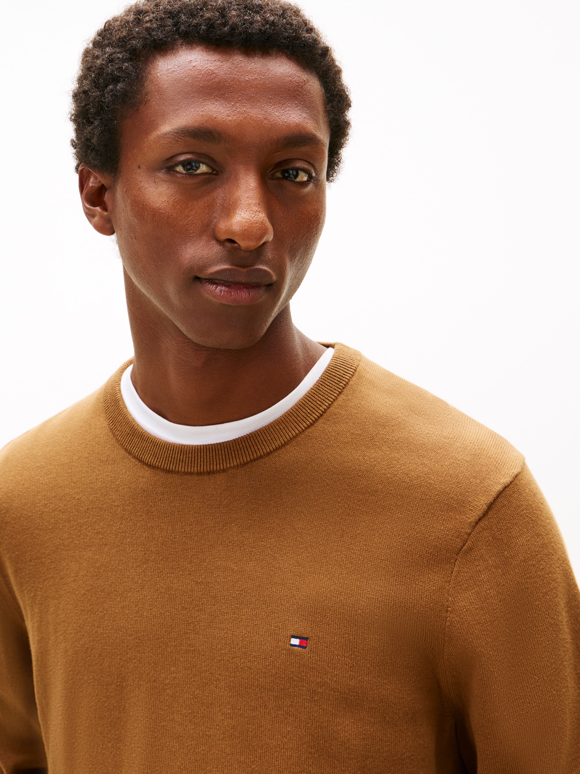 Tommy Hilfiger Rundhalspullover »ESSENTIAL COTTON« Crewneck Regular Fit Premium Mode