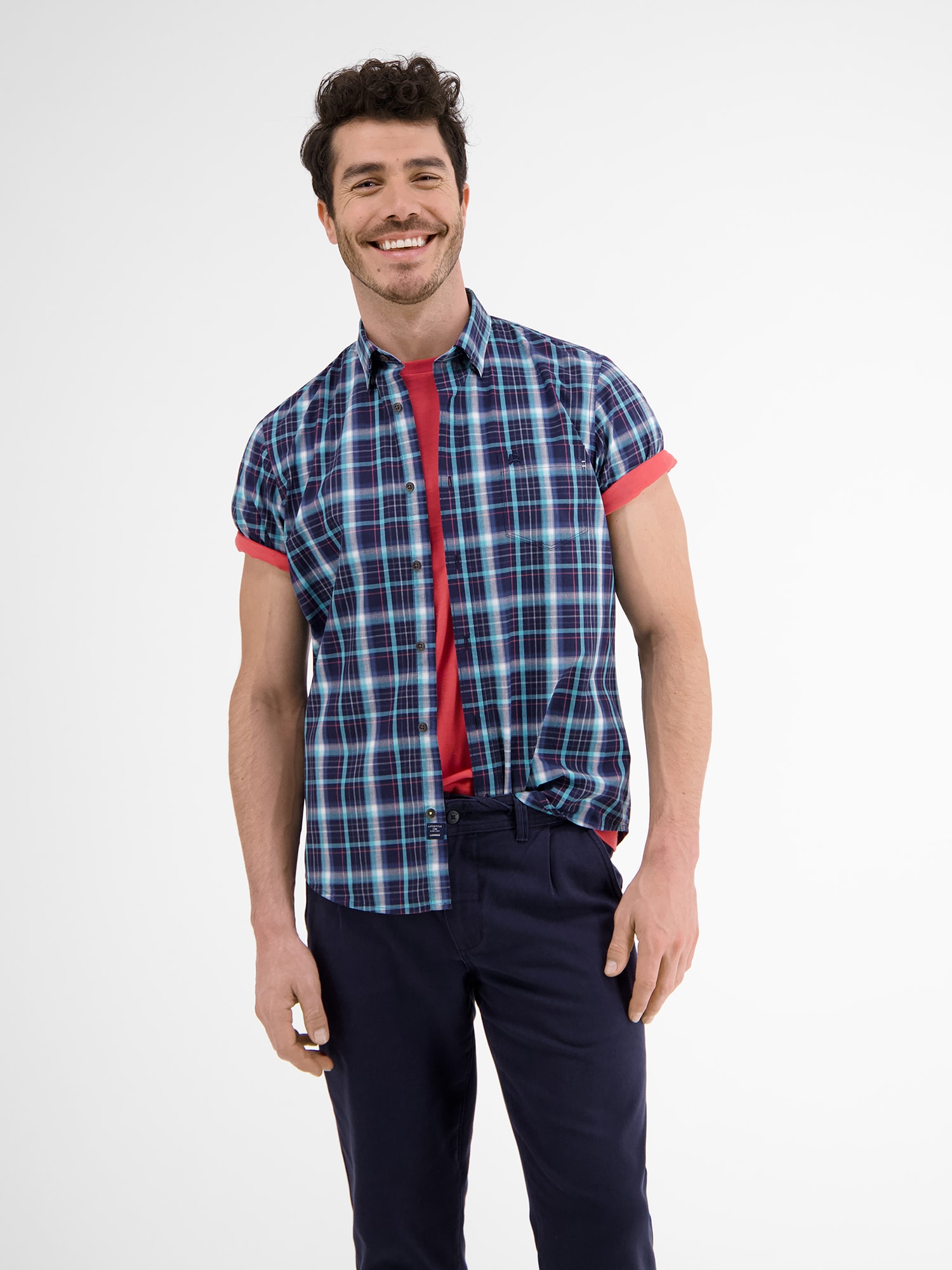 LERROS Kurzarmhemd »LERROS Halbarmhemd *Poplin Check*«