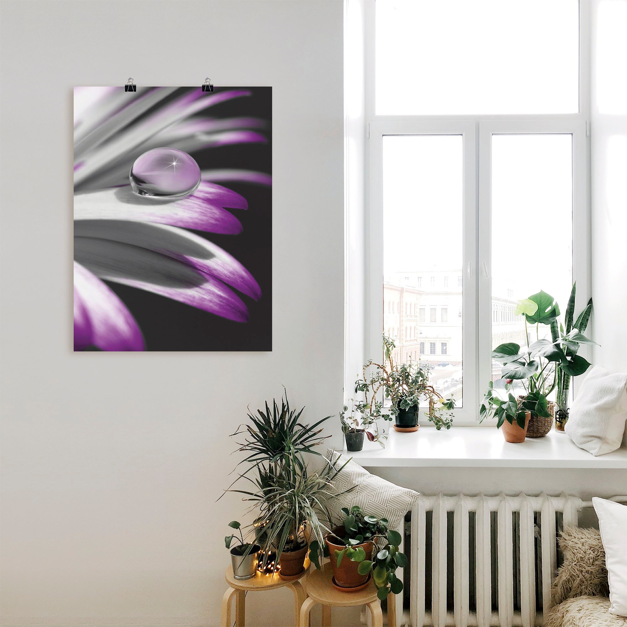 Artland Wandbild »Tropfen«, Blumen, (1 St.), als Leinwandbild, Poster, Wandaufkleber in verschied. Größen