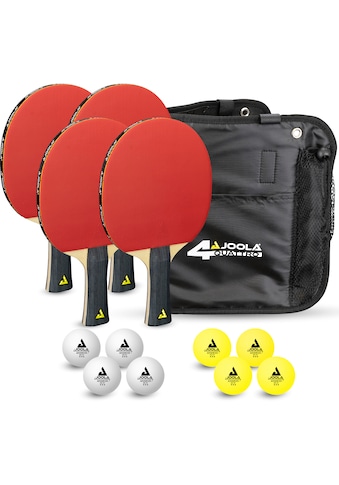 Tischtennisschläger »Tischtennis-Set Quattro«, (Set, mit Bällen-mit Tasche)