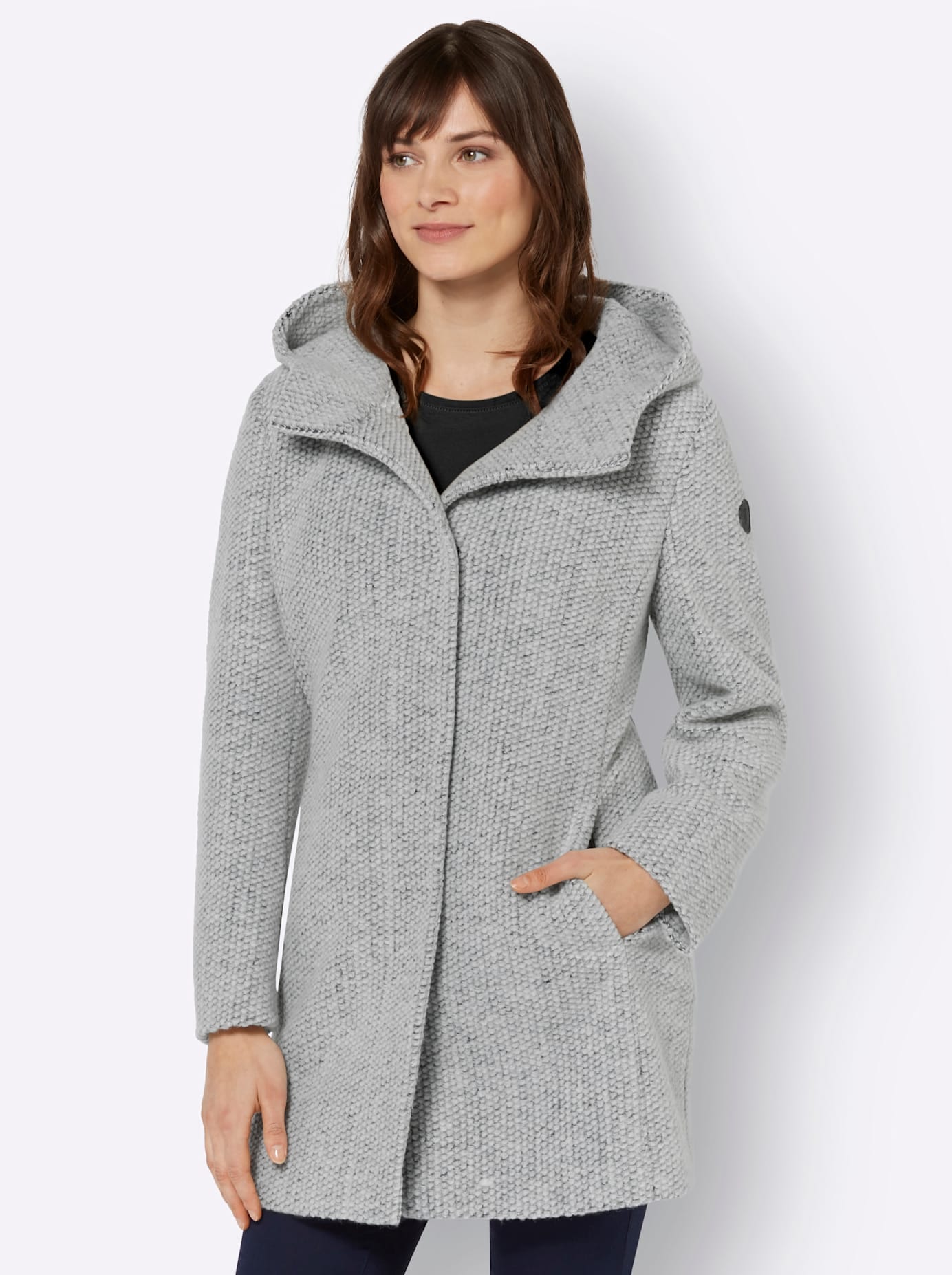 Langjacke, mit Kapuze
