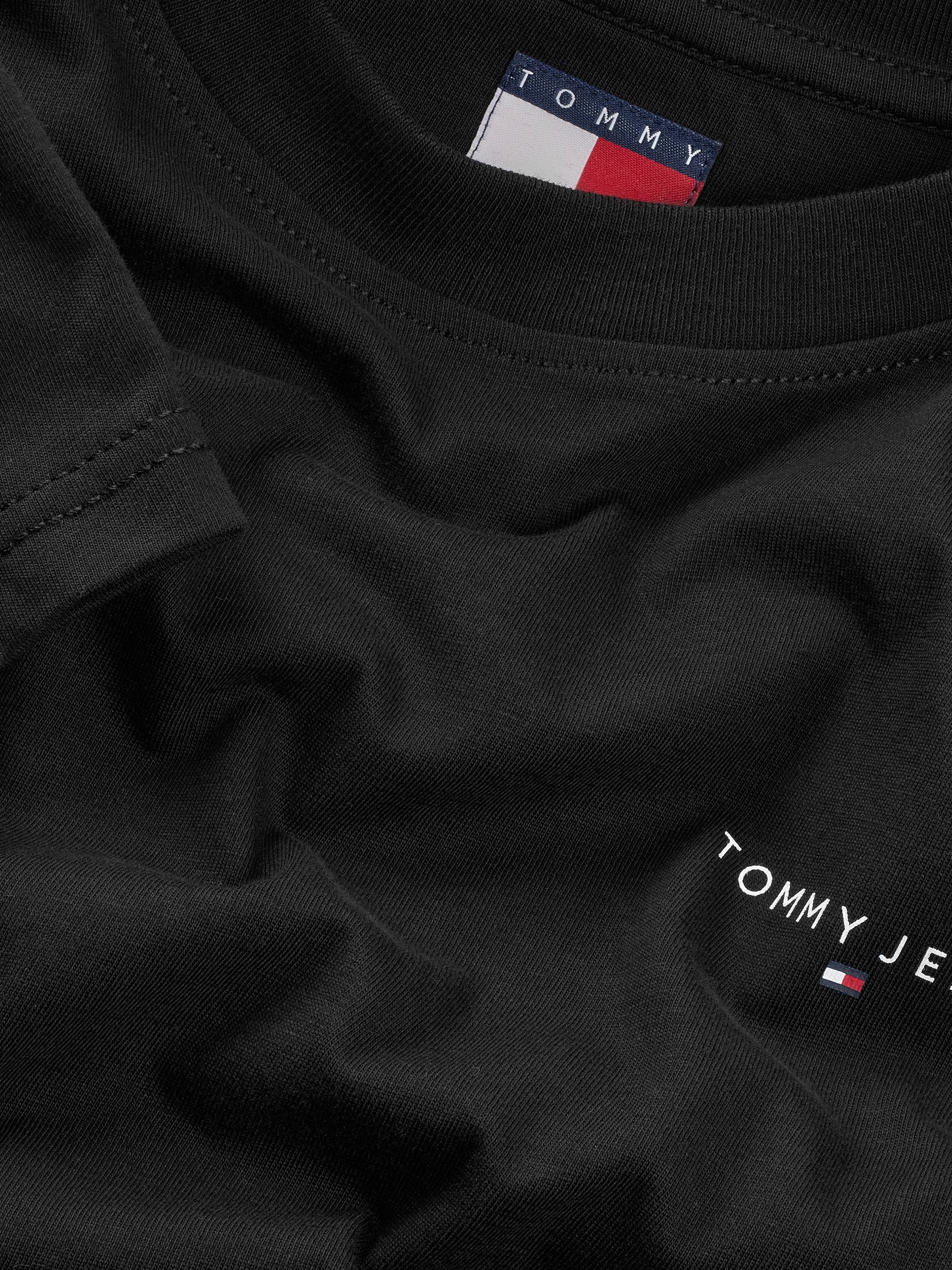 Tommy Jeans T-Shirt »TJM SLIM LINEAR CHEST SS TEE EXT«, mit Logodruck