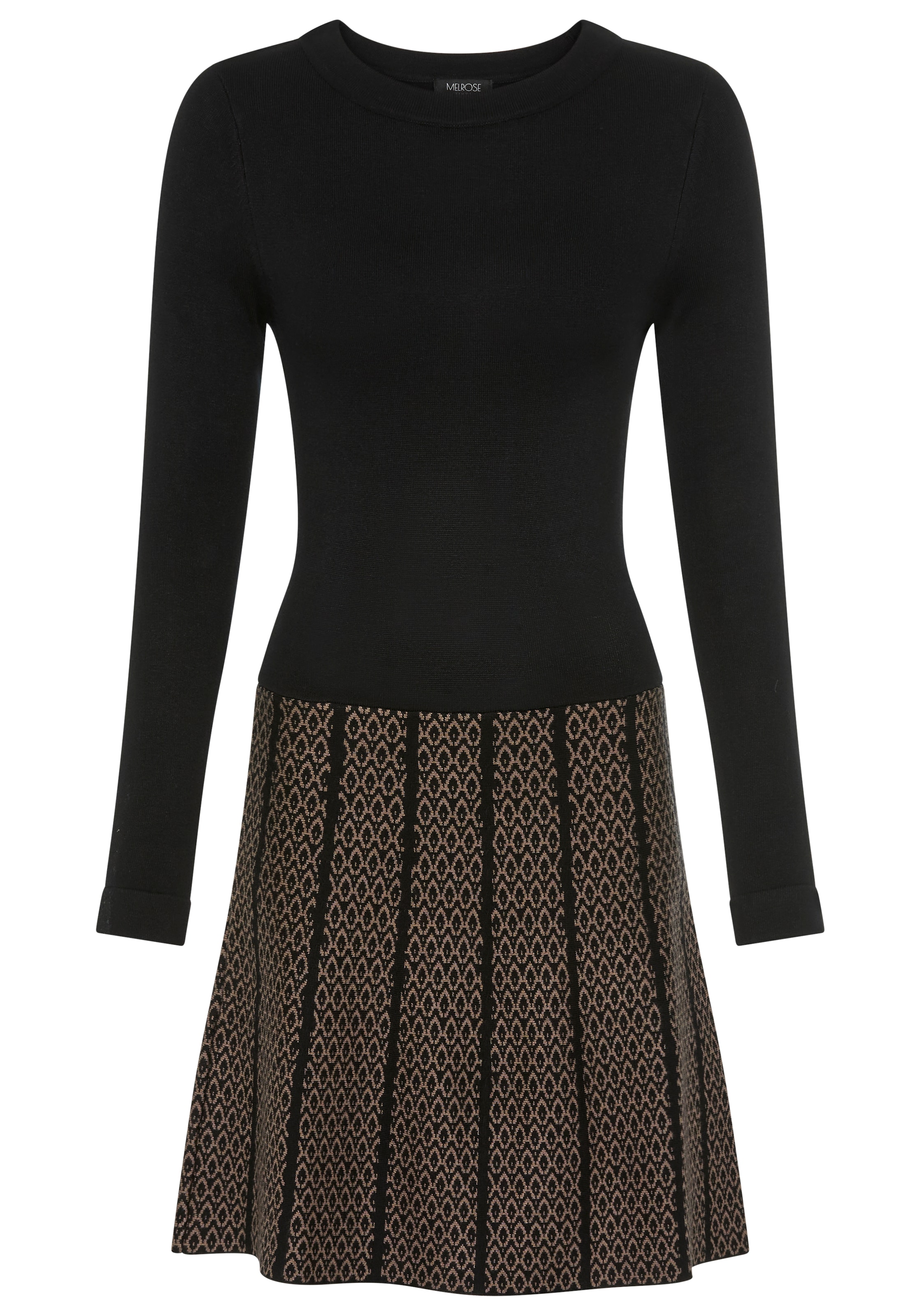 Melrose Strickkleid Ohne Taschen für Partys, figurbetont mit trendy Jacquard Muster